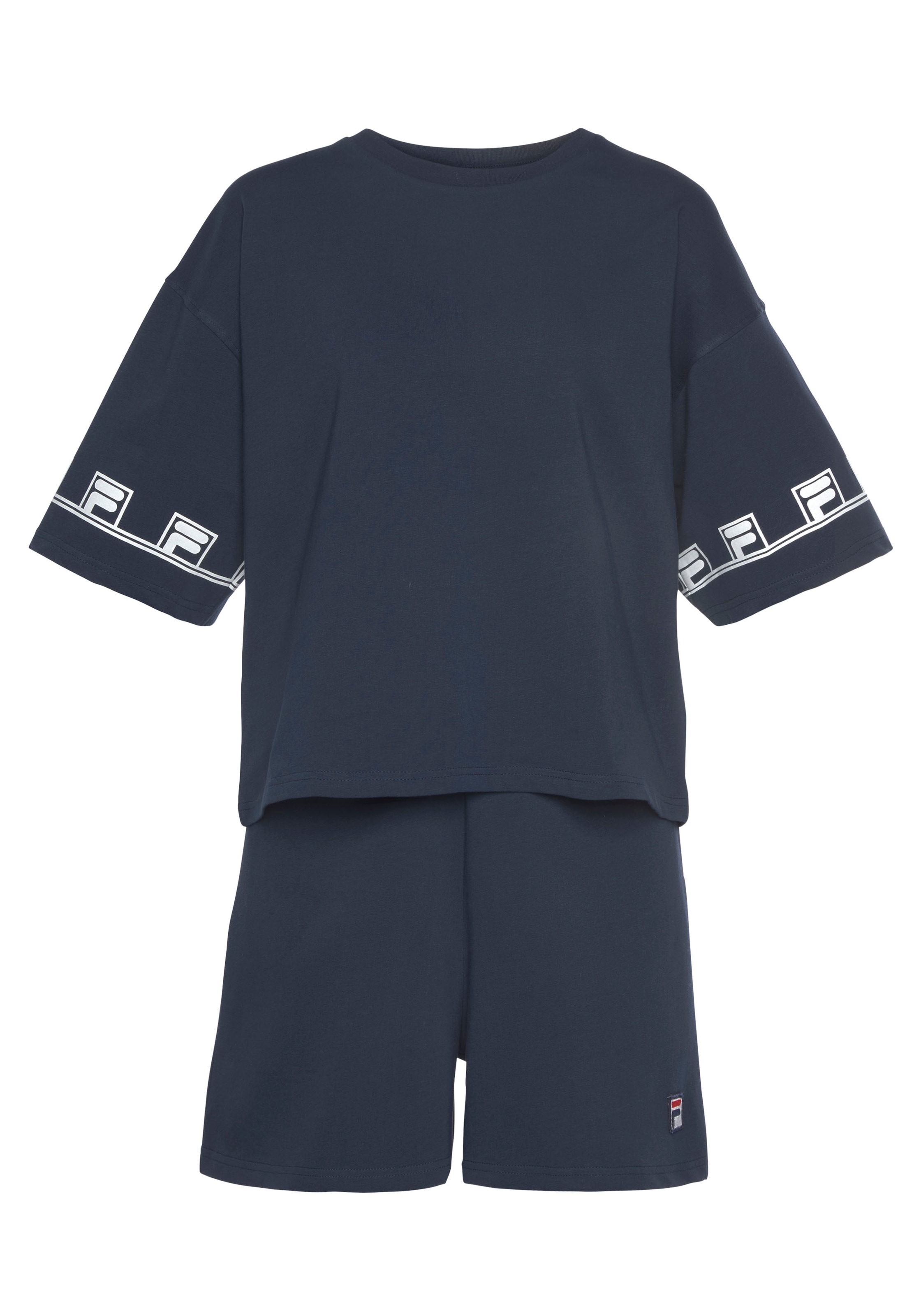 Fila Schlafanzug, (Set, 2 tlg.), mit Markenlogo Details in Kontrastfarben ▷  für | BAUR