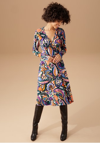Aniston CASUAL Jerseykleid, mit farbenfrohem, graphischen Blumen- und Paisley-Druck -... kaufen