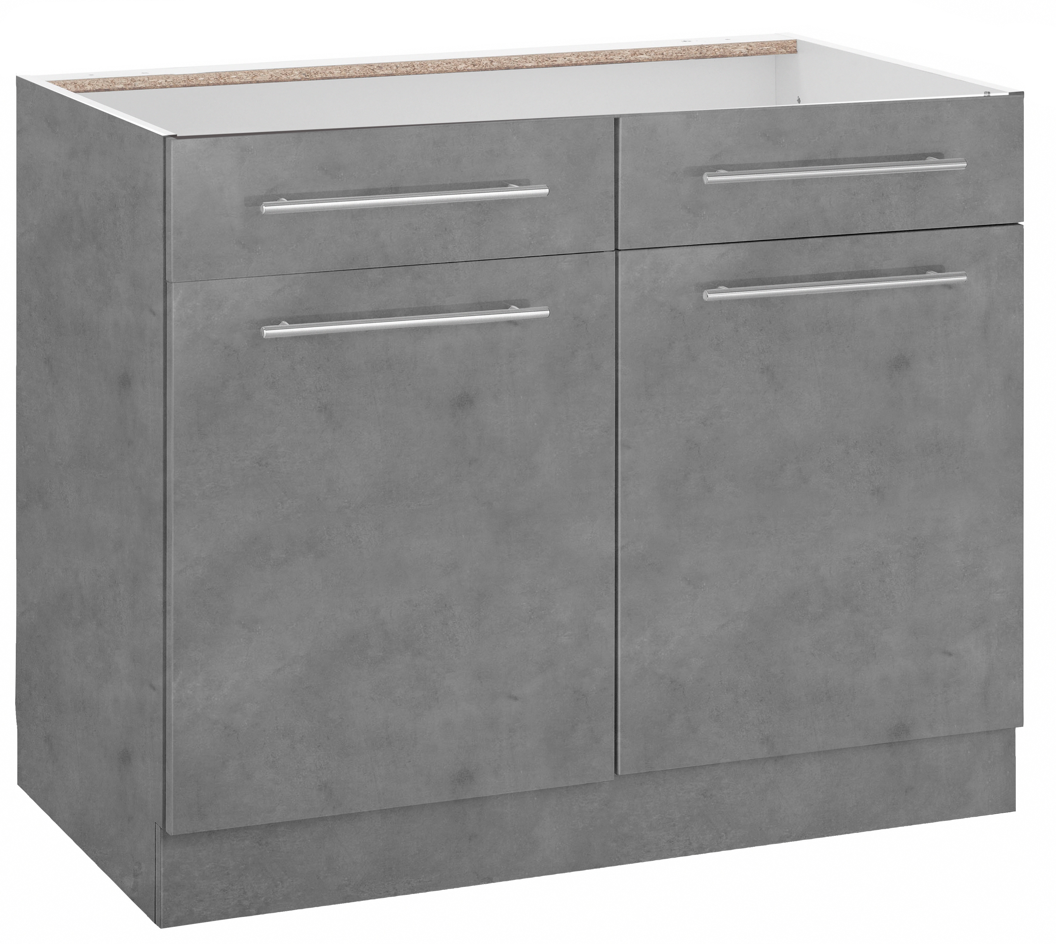 wiho Küchen Unterschrank "Flexi2, Breite 100 cm, Soft-Close bei der Tür" mit Schubkästen, inkl. verstellbaren Einlegeböden