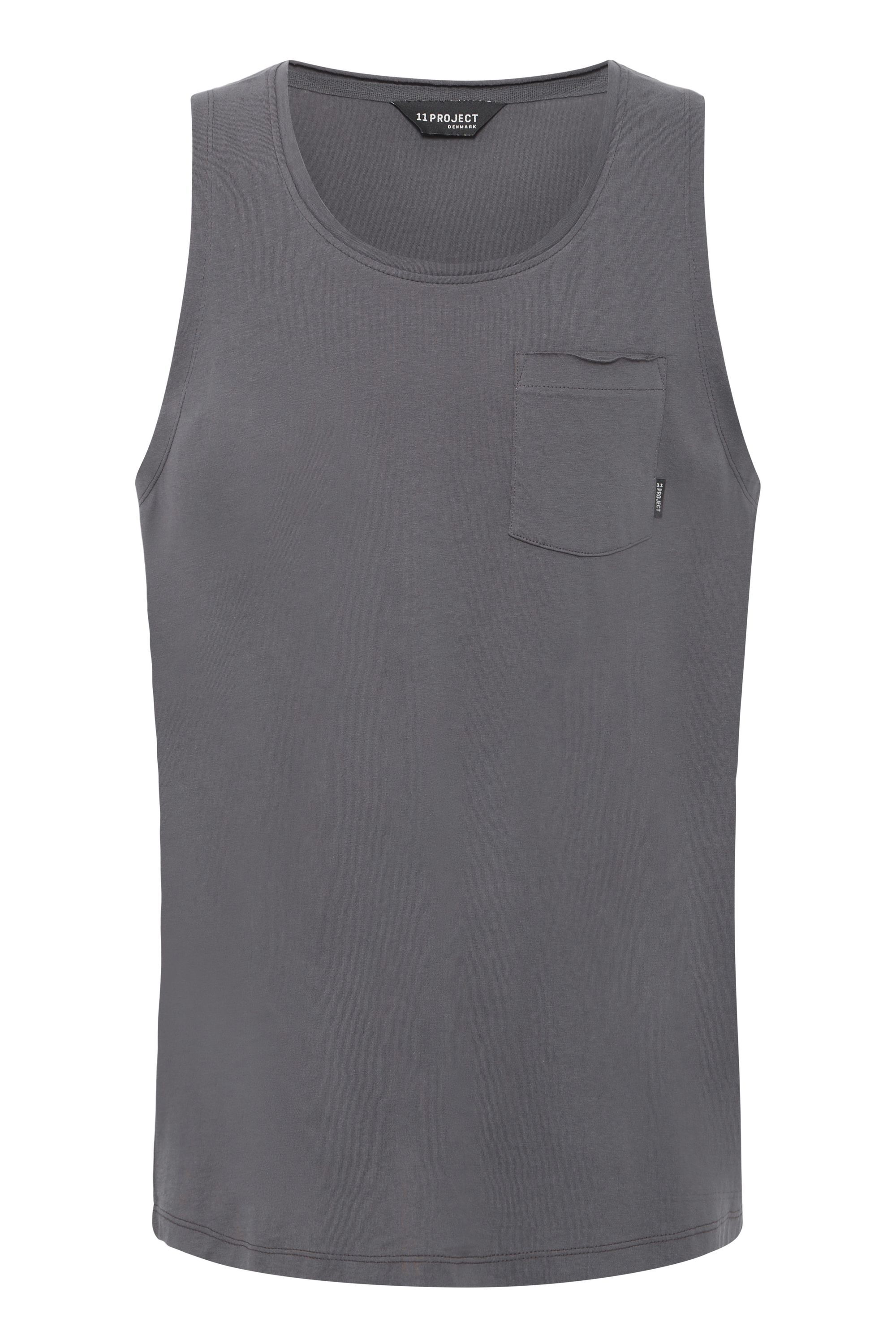11 PROJECT Herren Longtop "Tanktop PRElias", grau, Gr. M, Obermaterial: 100% Baumwolle CO., Tops