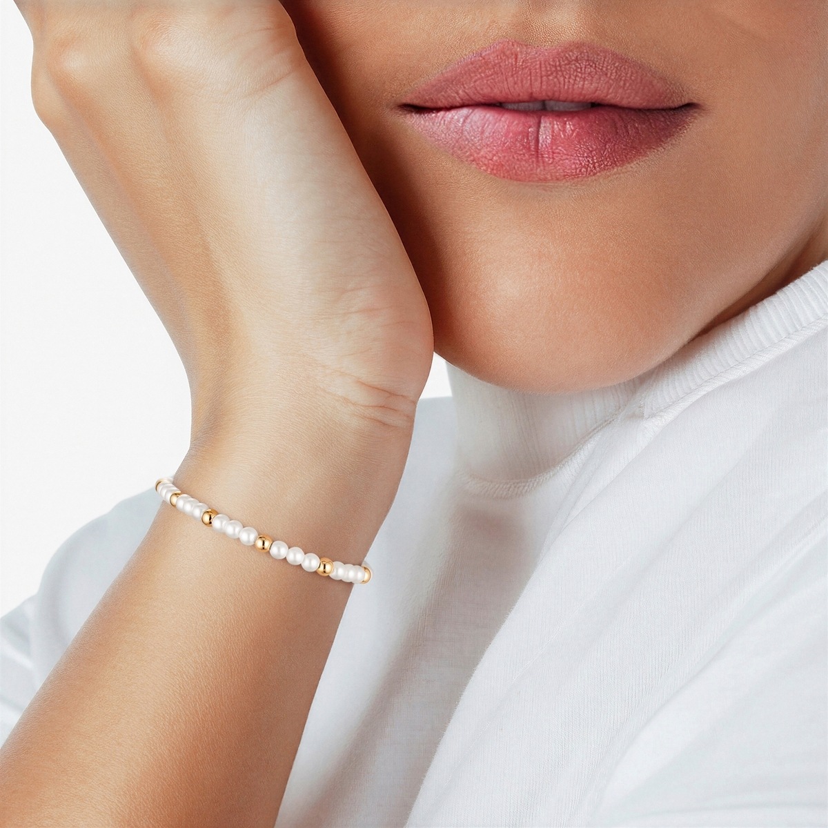 Yokoamii Perlenarmband »Y510« mit Perle (synth.)