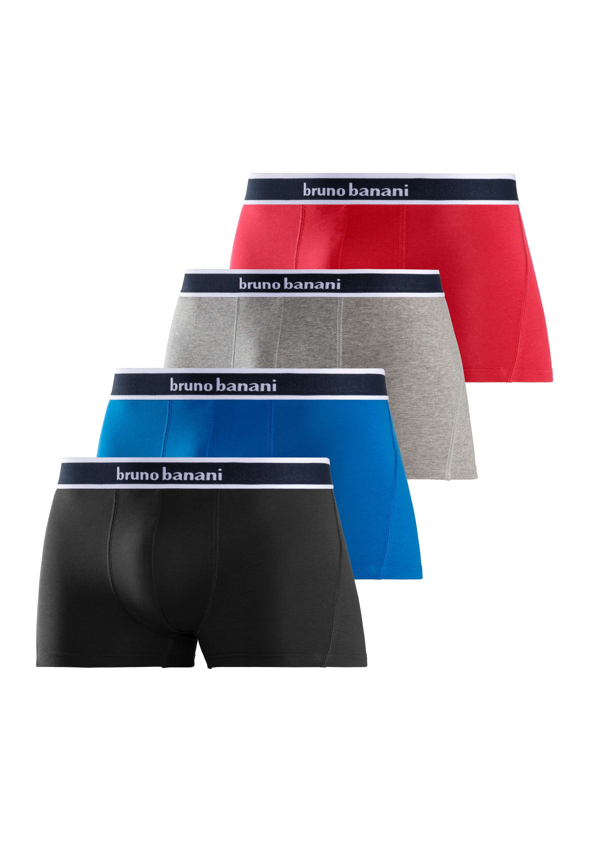 Bruno Banani Boxer "Boxershorts für Herren", (4er Pack), mit Steifen und Lo günstig online kaufen