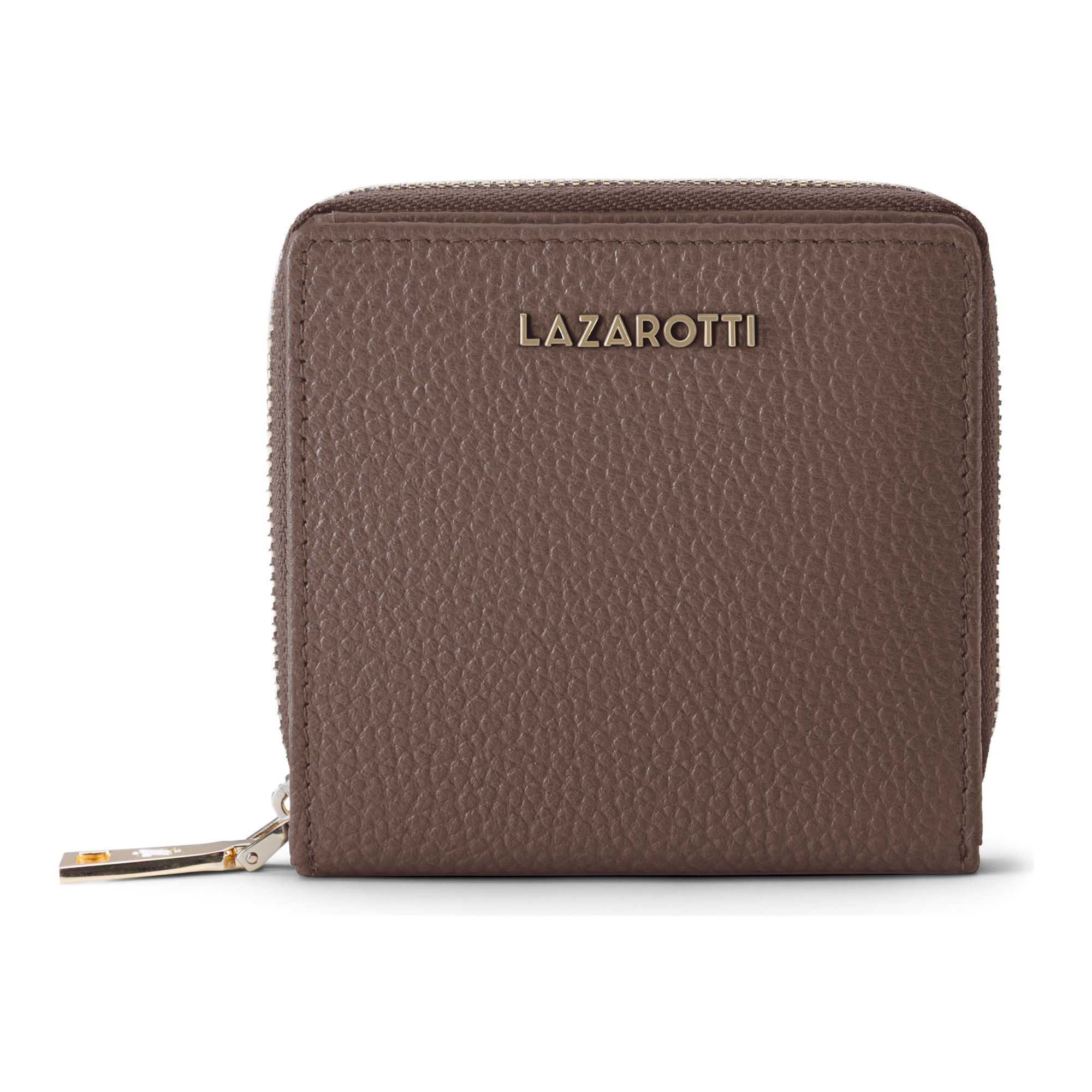 Lazarotti Geldbörse "Bologna Leather Medium Zip-Around Geldbörse Leder 10 cm"