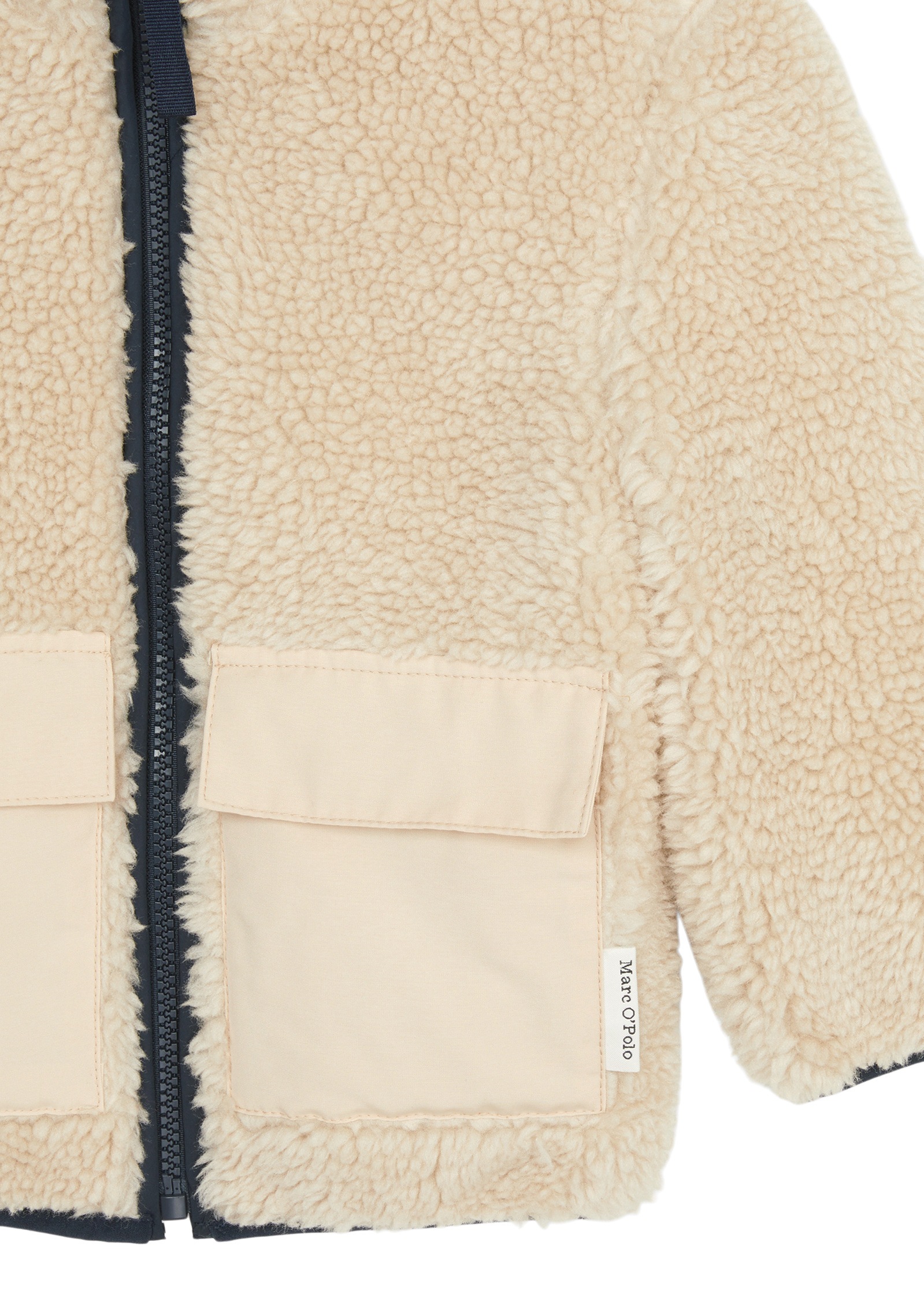 Marc O'Polo Outdoorjacke »aus recyceltem Teddy-Plüsch«, ohne Kapuze