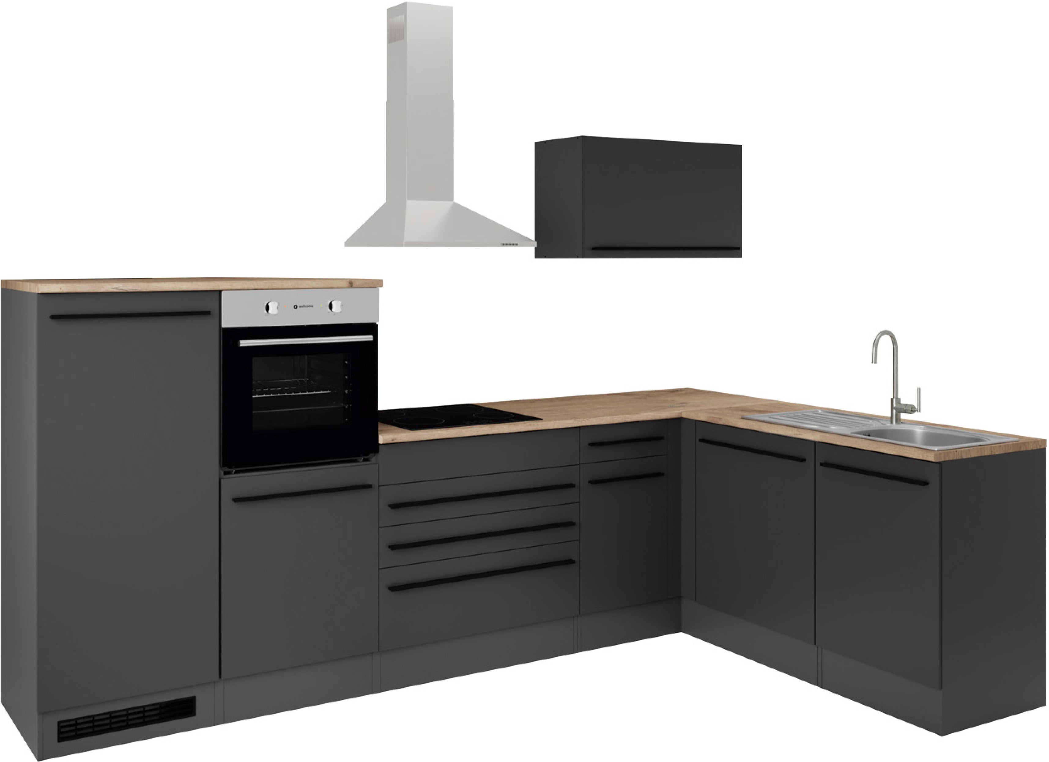 BASIC by Balculina Winkelküche "Jazz" Stellbreite 320/175 cm, wahlweise mit E-Geräten