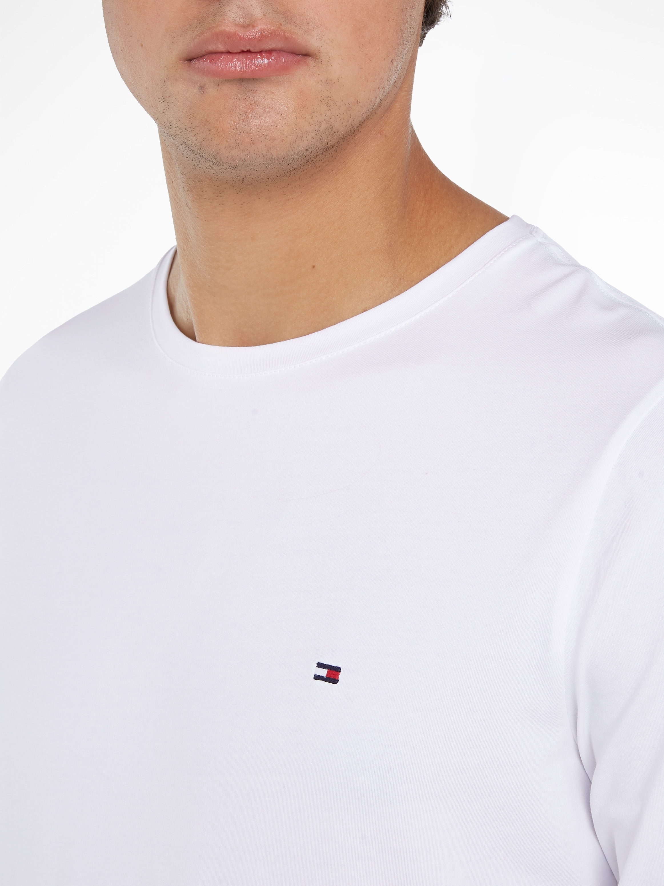 Tommy Hilfiger Langarmshirt »STRETCH SLIM FIT LONG SLEEVE«, aus biologischem Baumwollstretch