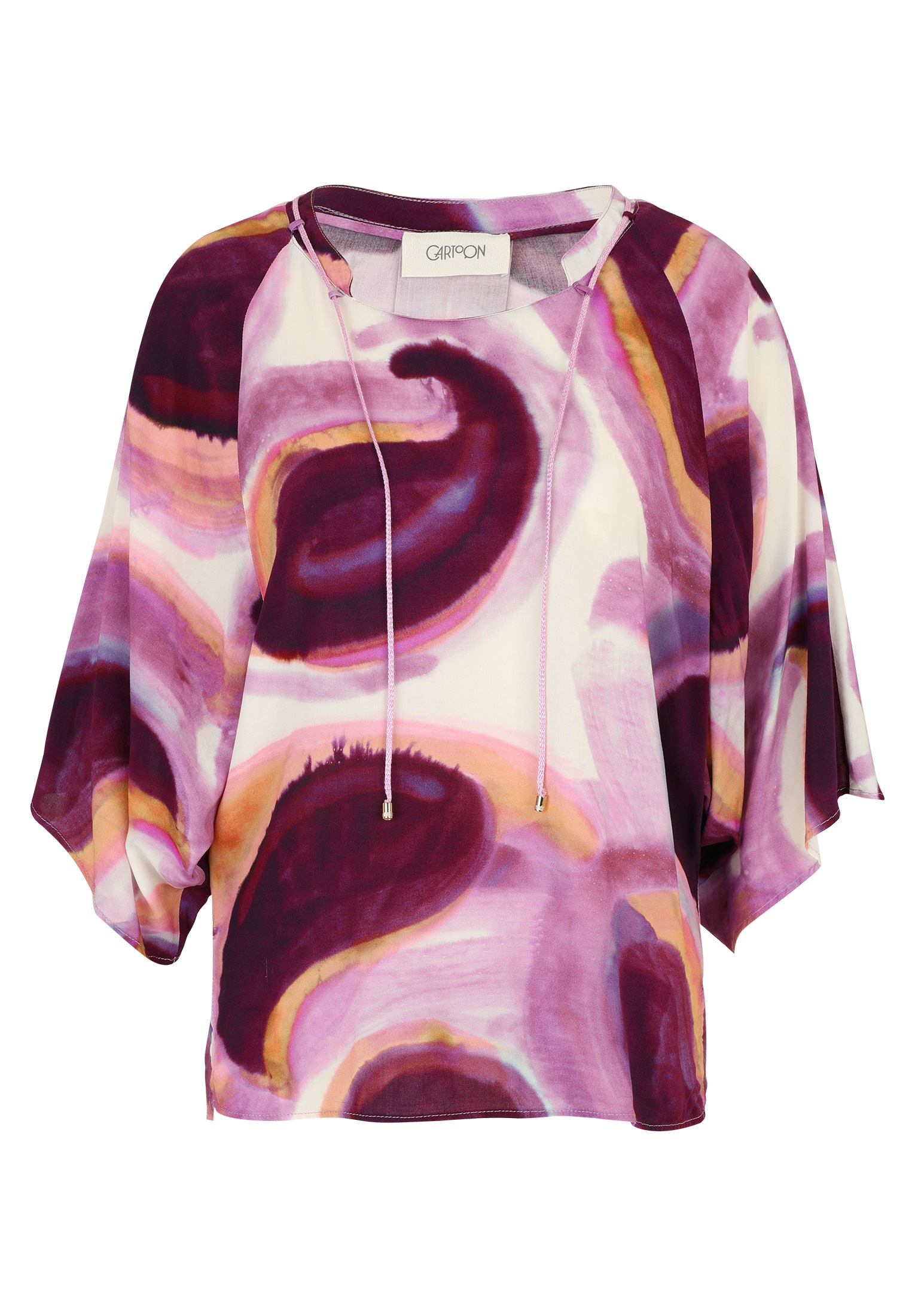 Cartoon Schlupfbluse "Cartoon Casual-Bluse mit Muster" günstig online kaufen