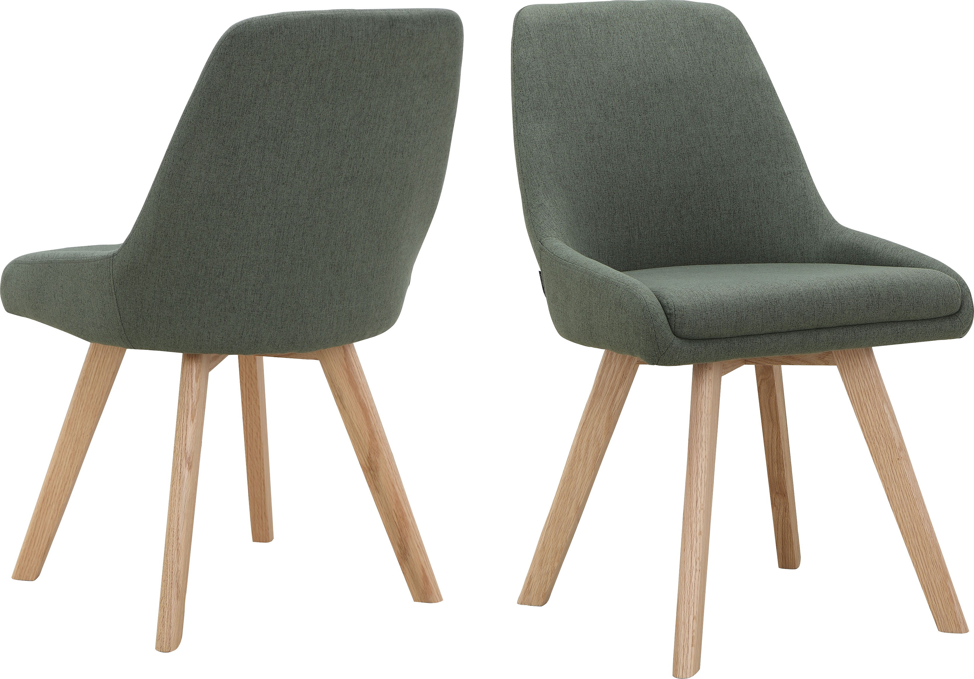 OTTO home Esszimmerstuhl "Dilla" (Set) 2 Stk.Webstoff Bezug, Massivholz Gestell, Sitzhöhe 48 cm