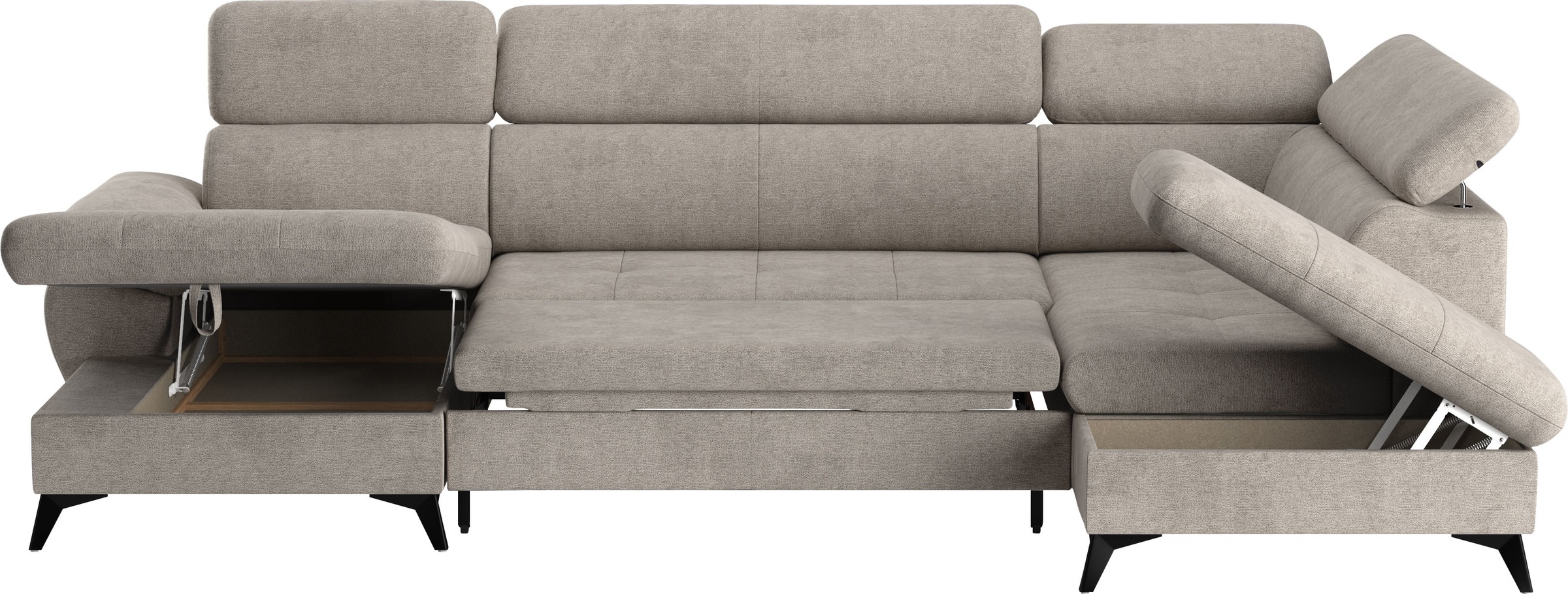 COTTA Wohnlandschaft »Hudson U-Form«, mit Kopfteilverstellung, wahlweise mit Bettfunktion & Bettkasten
