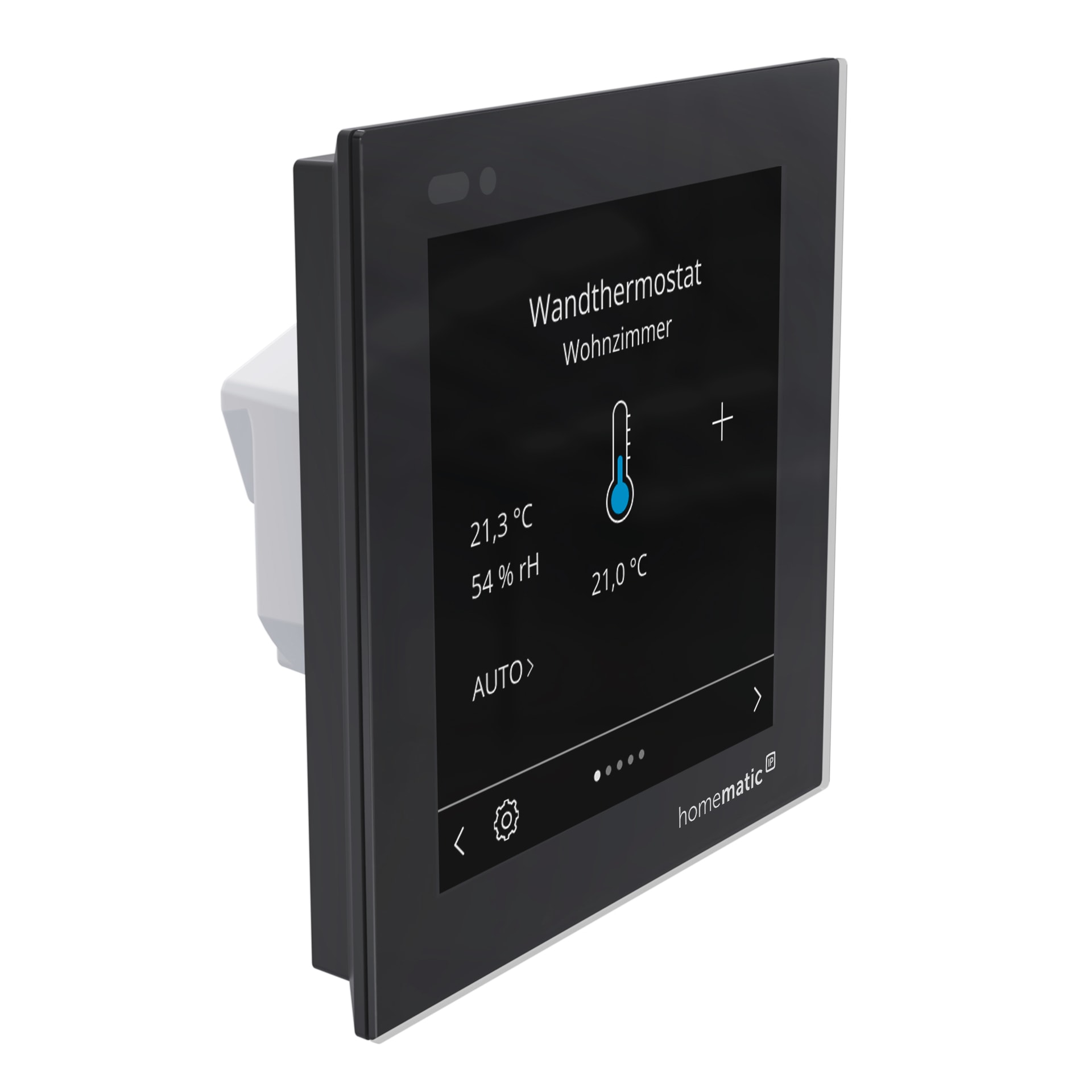 HOMEMATIC IP Smart-Home-Steuerelement "Glasdisplay - plus", B:11,2cm H:7,3cm T:12,2cm, schwarz, Smart-Home-Stationen
