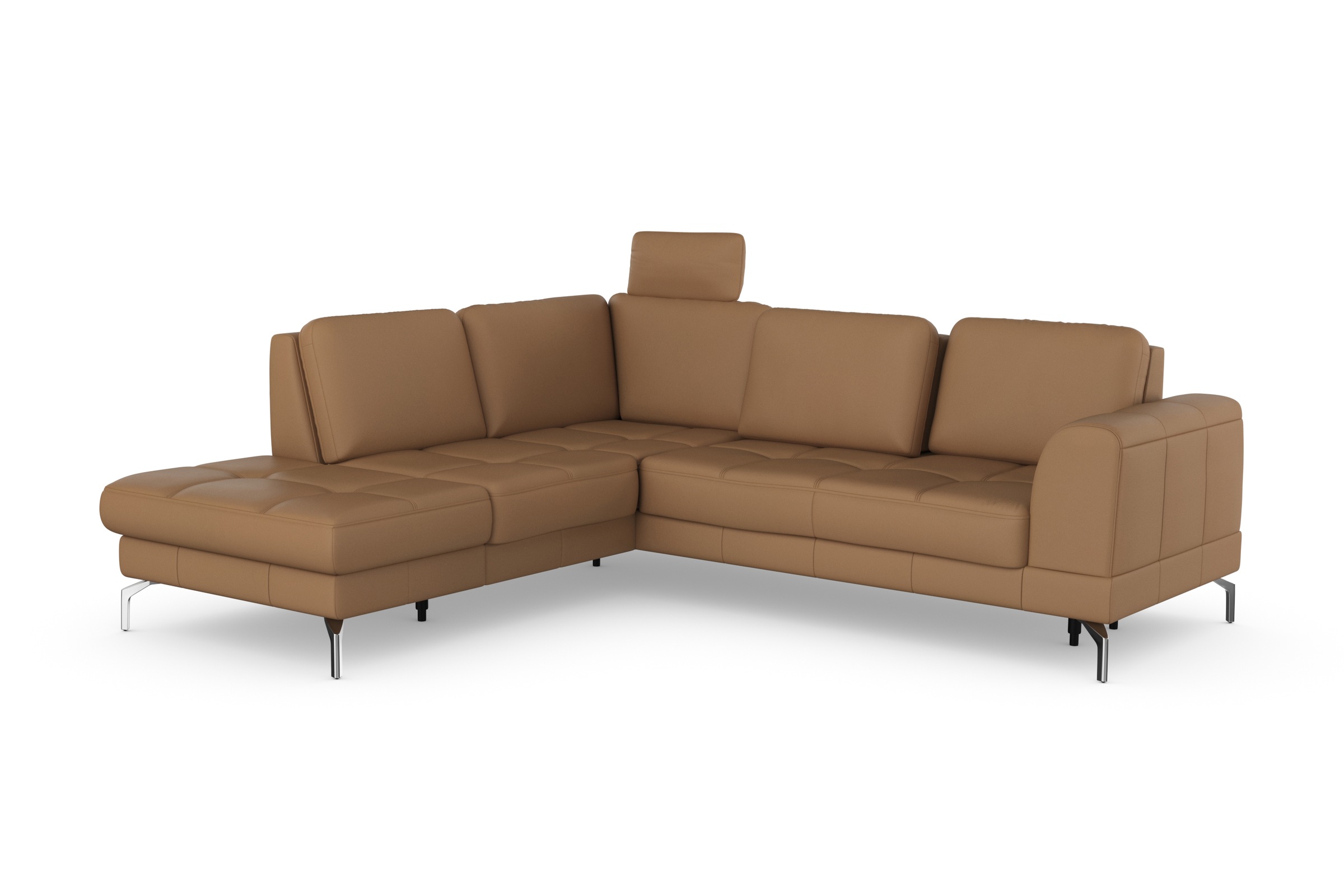 sit&more Ecksofa »Bendigo L-Form«, inklusive Sitztiefenverstellung, Bodenfreiheit 15 cm, in 2 Fußfarben