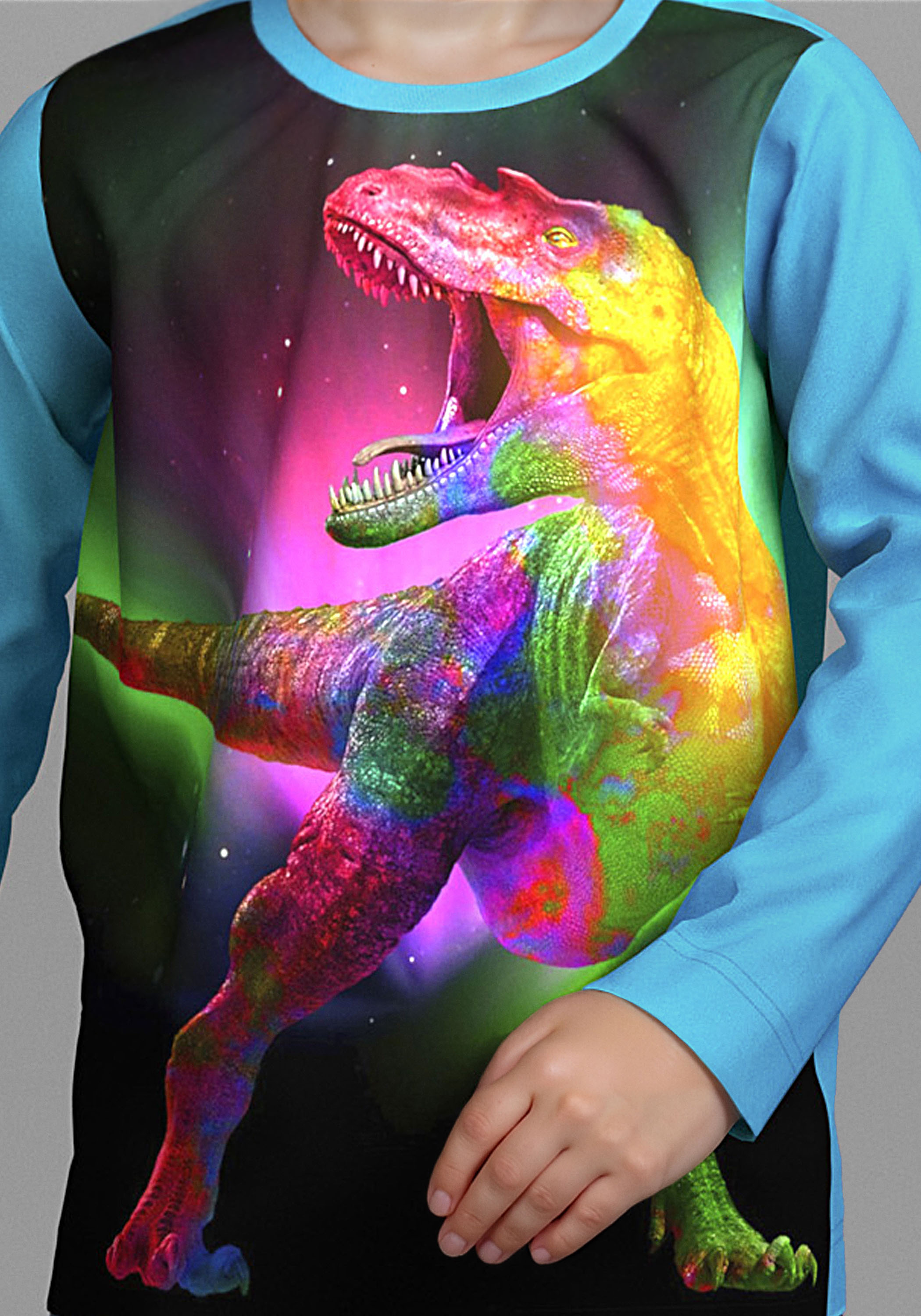 Thumbnail - KIDSWORLD Langarmshirt "Dino-Shirt" Dino Fotodruck