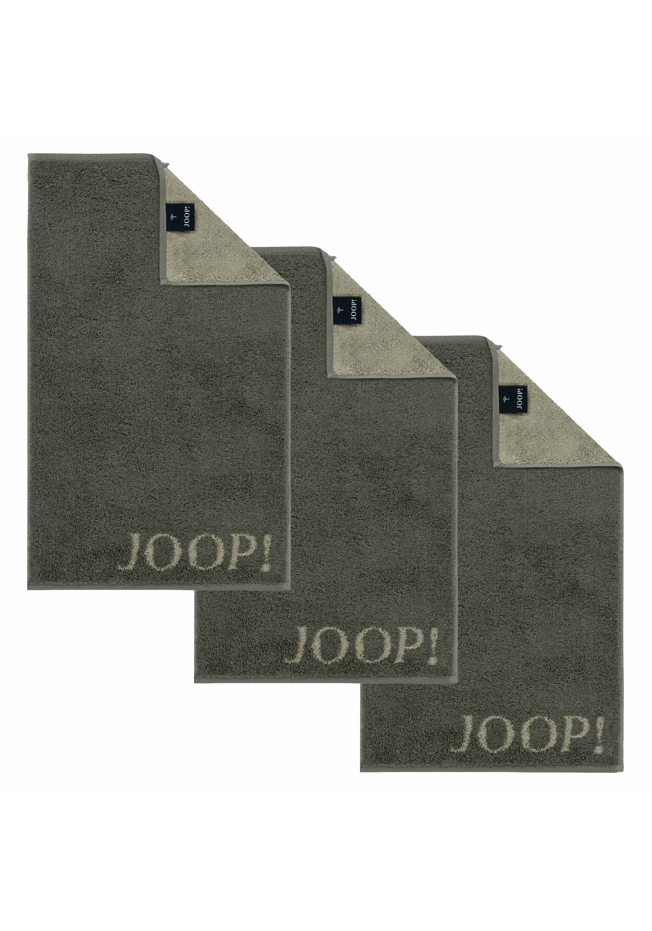 Gästehandtuch JOOP, B:30cmoliv, Obermaterial: 100% Baumwolle CO., Handtücher, "Gästetuch J Joop Contour 3er Pack"