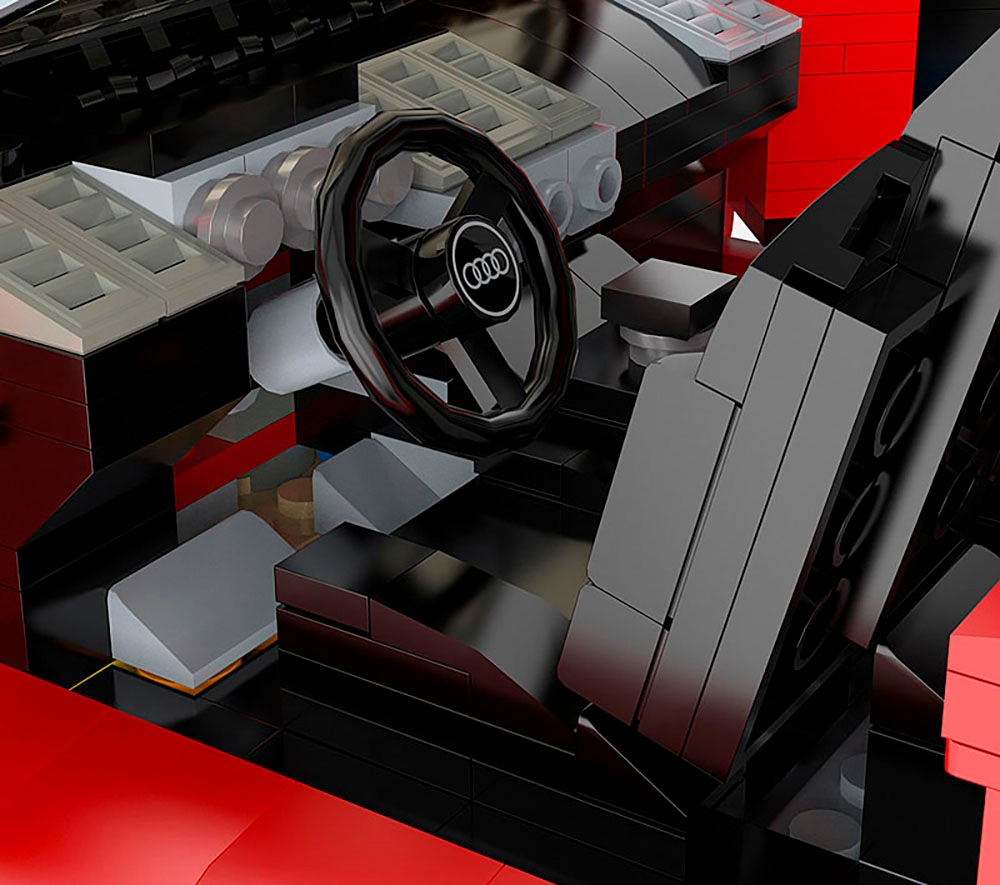 Jamara Konstruktions-Spielset »Audi R8 Spyder 1:14 rot Bricks«, (1440 St.), Maßstab 1:14, offiziell lizensiert