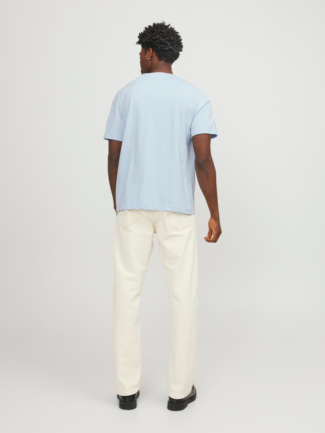 Jack & Jones Rundhalsshirt »JPRBLUARCHIE TEE CREW NECK« mit Logo Print