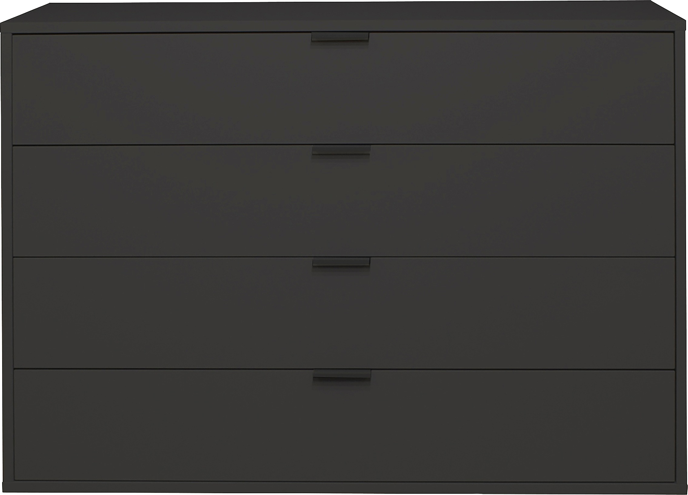 "Kommode MÄUSBACHER ""Bonnie"", grau (anthrazit matt lack), B:119cm H:87cm T:45cm, Holzwerkstoff, Sideboards, Kommode, Höhenverstellbare Kommode"