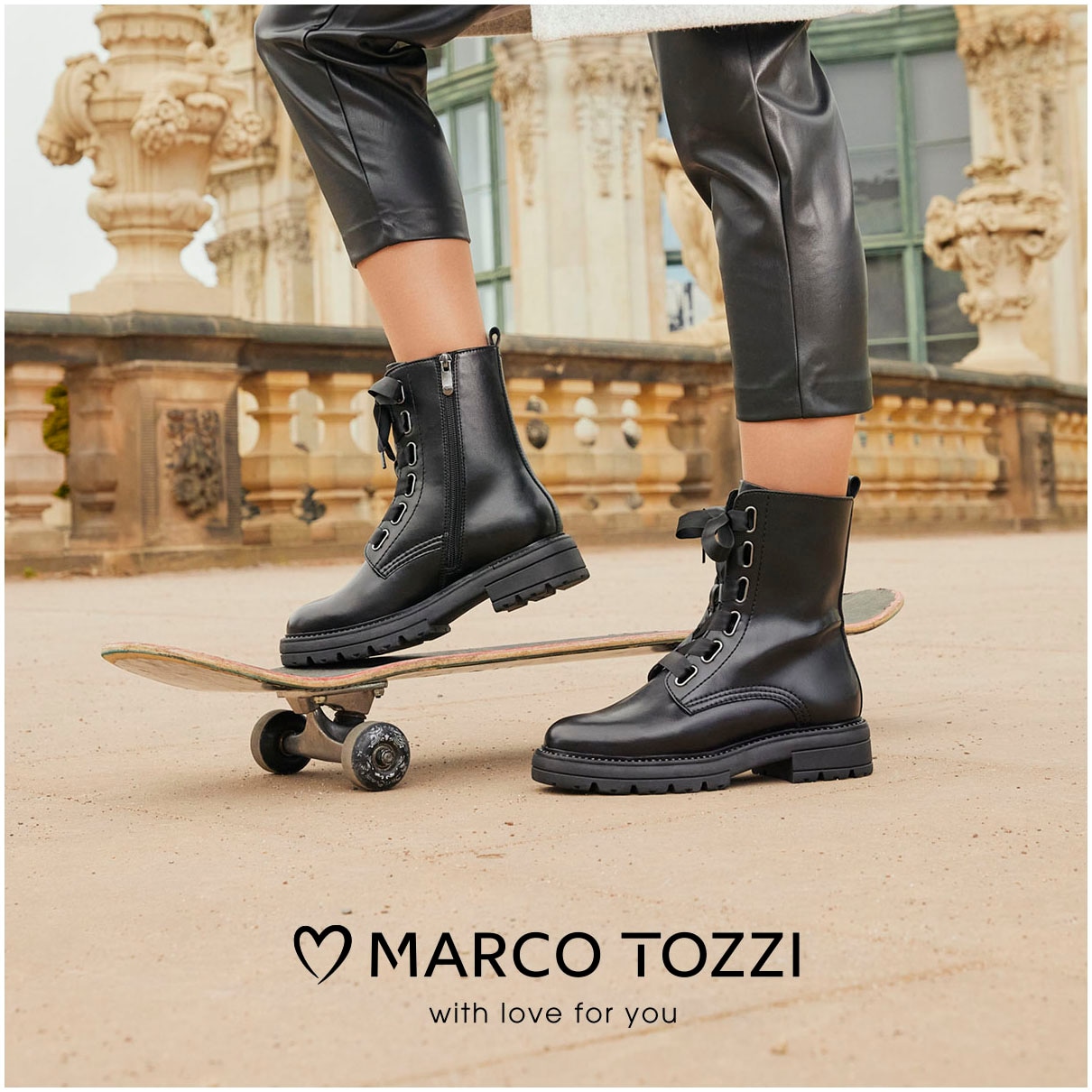 MARCO TOZZI Schnürboots »BARTTI«, Blockabsatz, Schnürstiefelette, Boots mit modischen Ösen