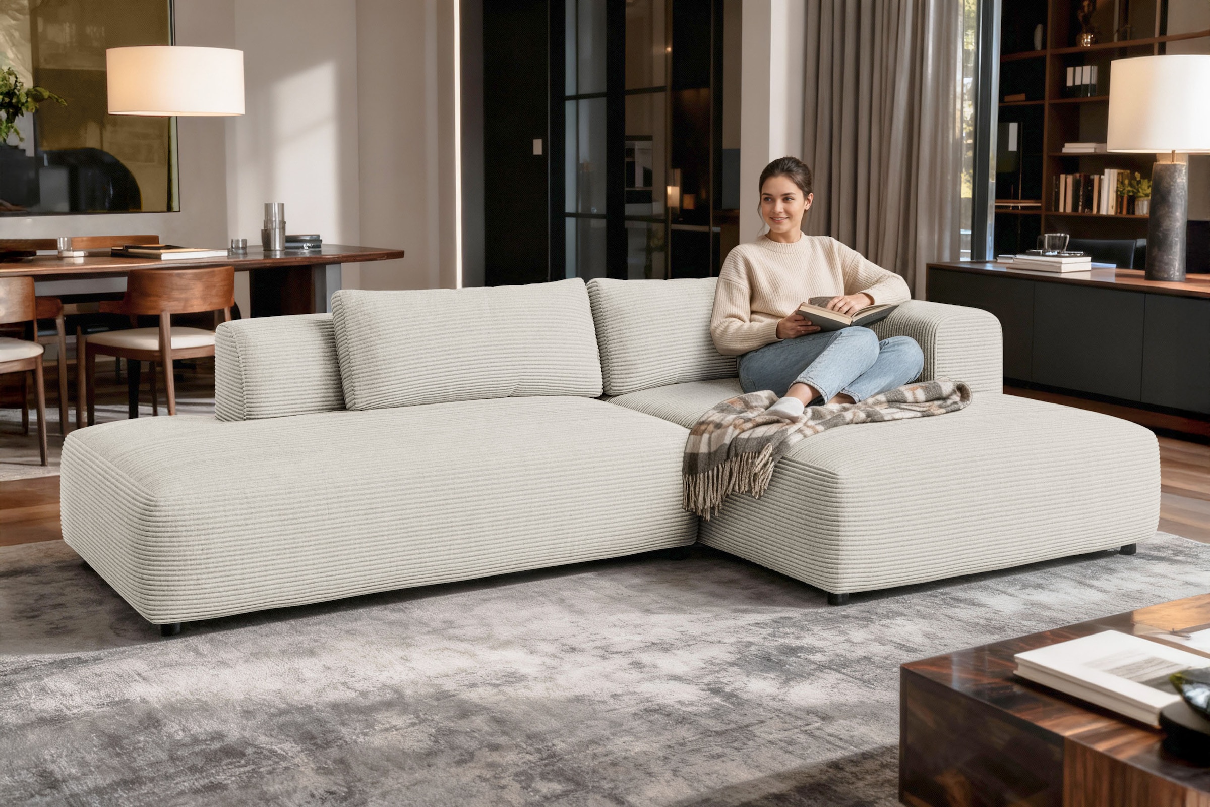 OTTO home Ecksofa "TIARRA Design-Sofa mit Ottomane recht/links bestellbar, günstig online kaufen