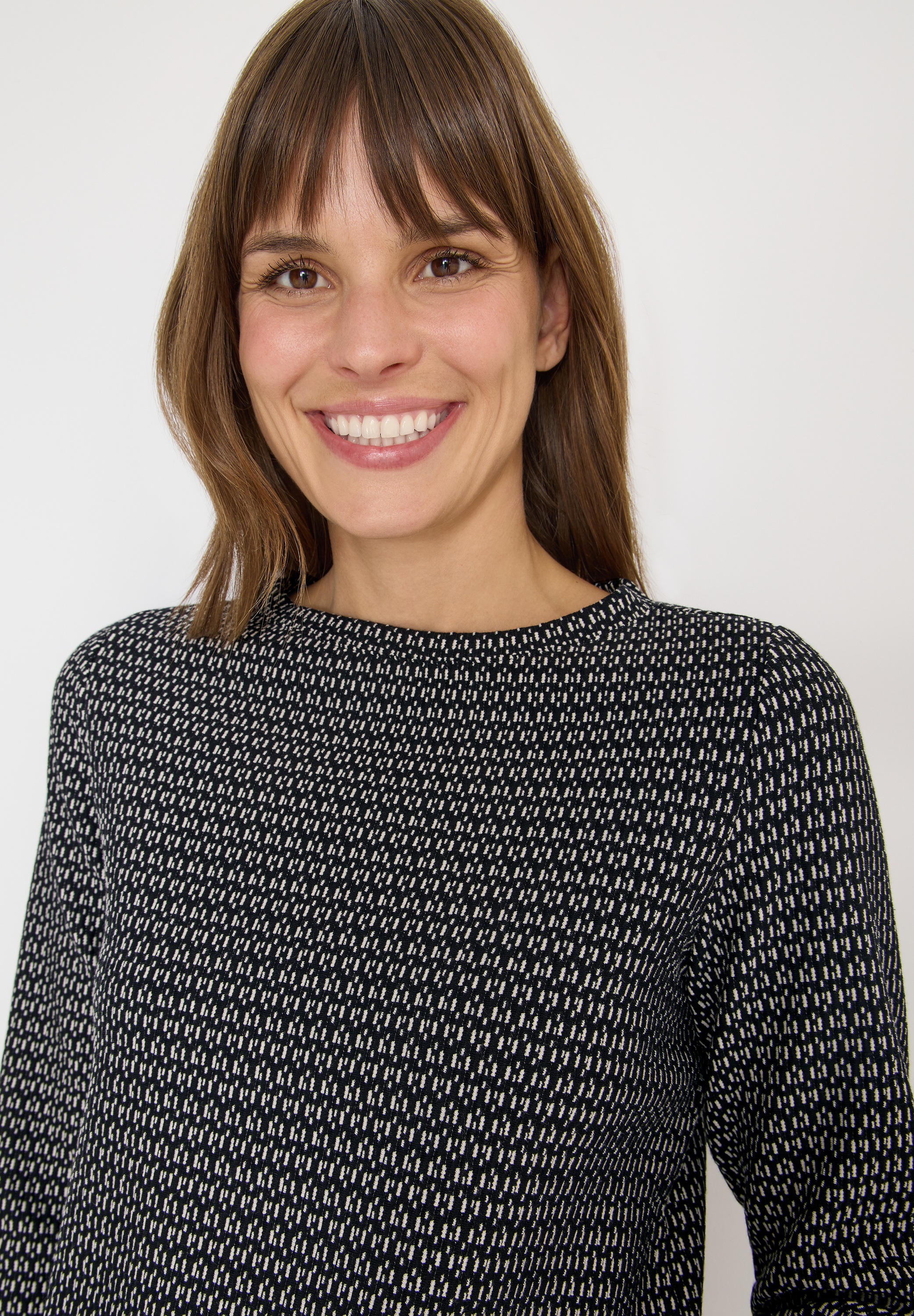 Thumbnail - Cecil Langarmshirt Feines Strukturmuster und Two-Tone-Optik