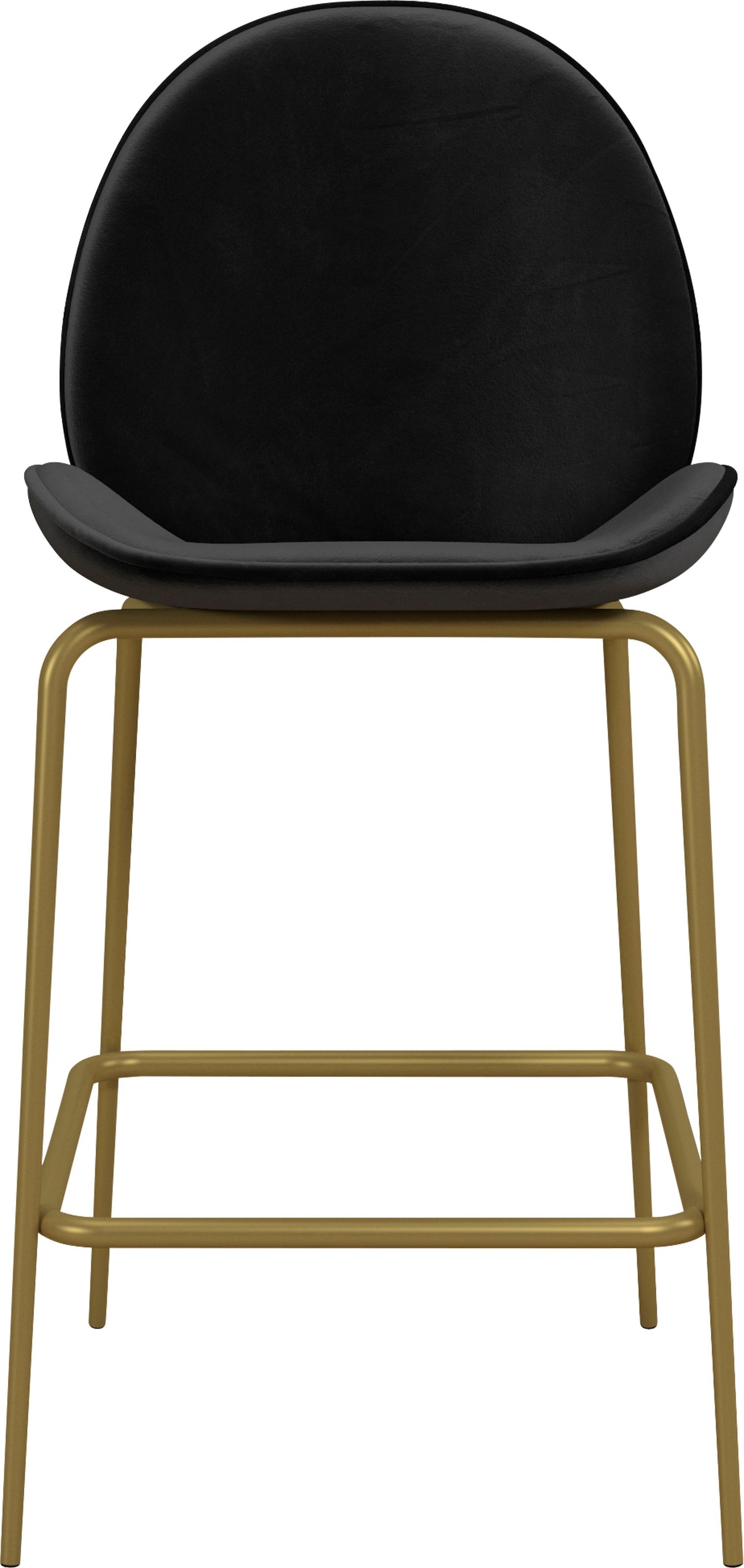 CosmoLiving by Cosmopolitan Barhocker »Astor«, (1 St.), Sitz und Rücken gepolstert, messingfarbenenes Gestell, Sitzhöhe 63 cm