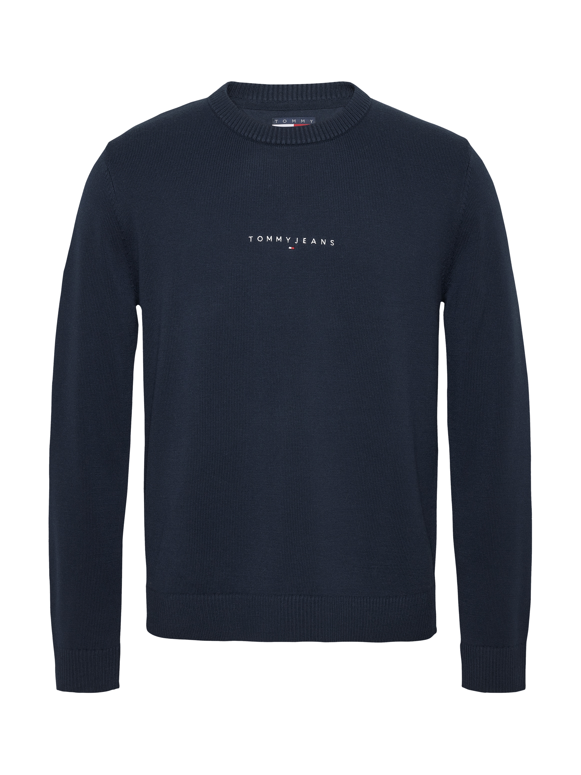 Tommy Jeans Strickpullover »TJM LINEAR SMALL CHEST SWEATER«, mit Logoschriftzug