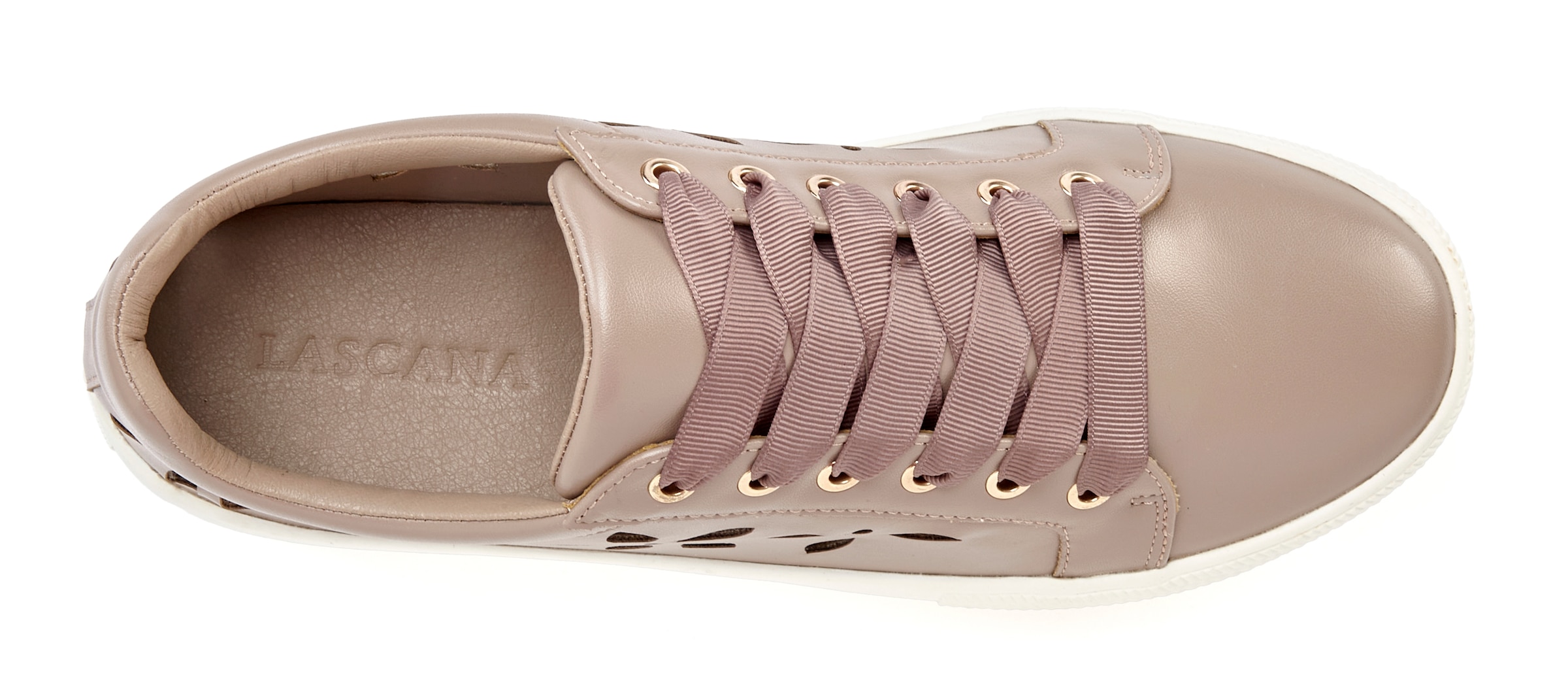 LASCANA Sneaker, mit kleinen Cut-Outs, Schnürhalbschuhe, Freizeitschuhe VEGAN