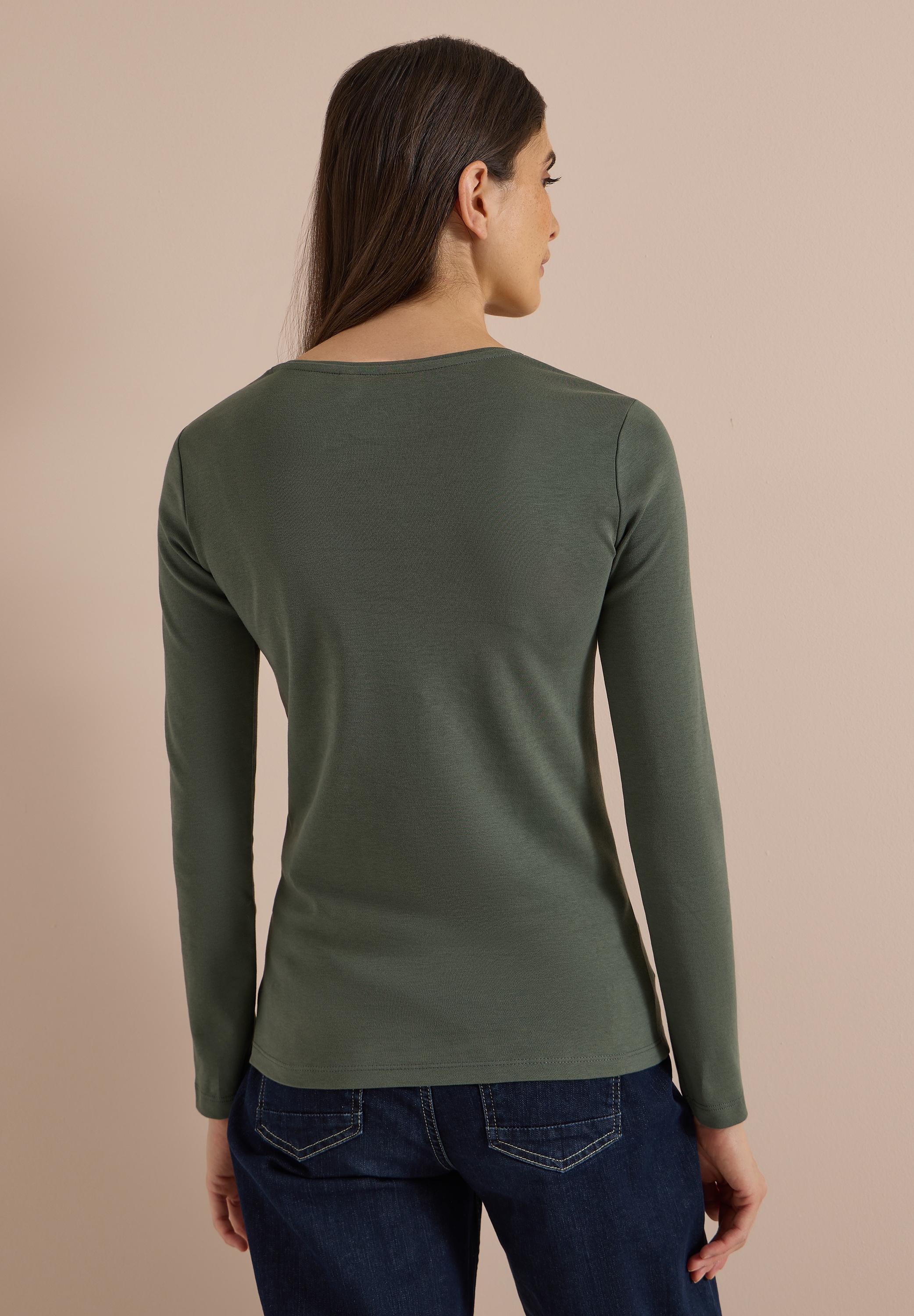 Cecil Langarmshirt aus reiner Baumwolle