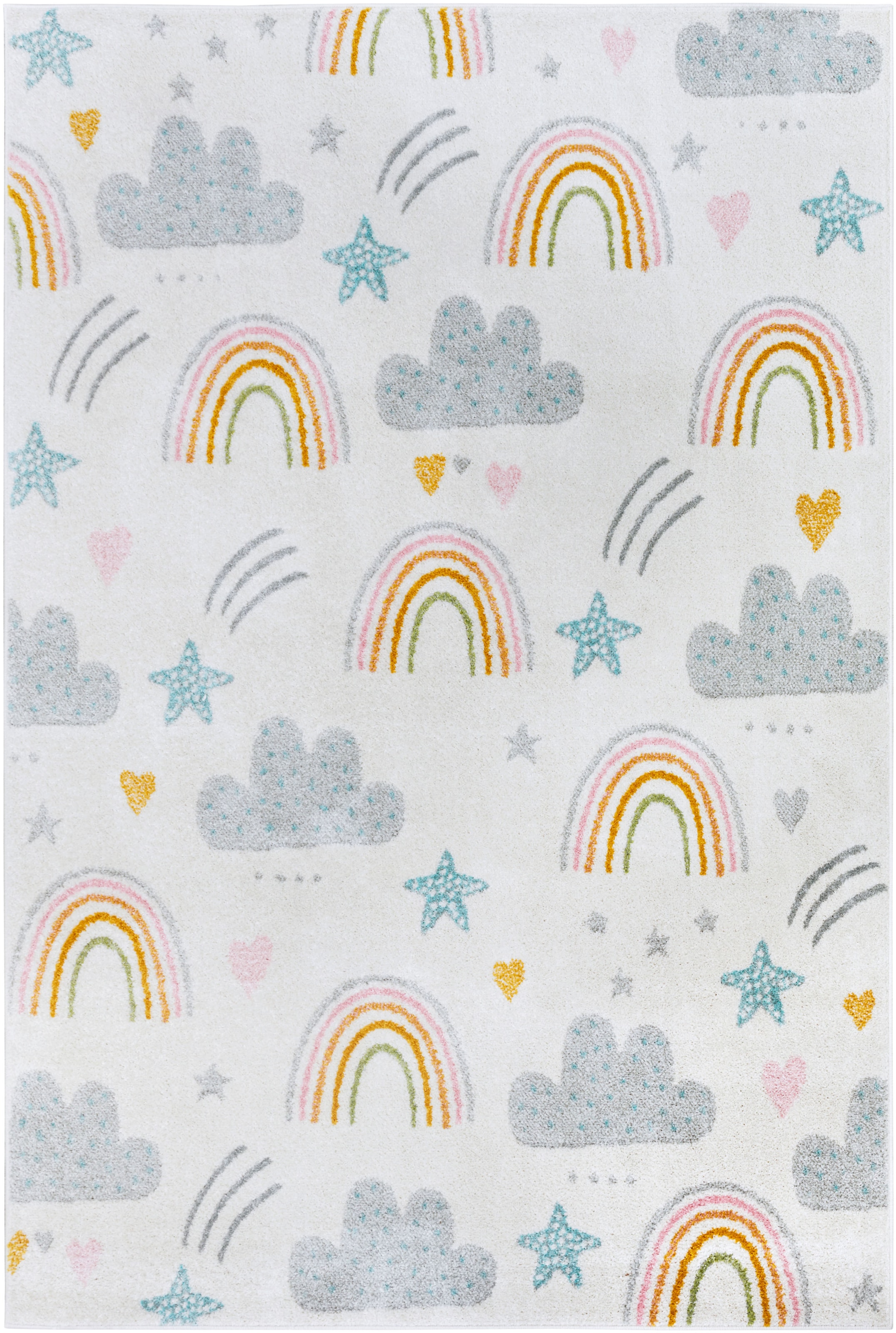 Kinderteppich »Adventures Rainbow Clouds«, rechteckig, 7 mm Höhe, Spielteppich, weich,...