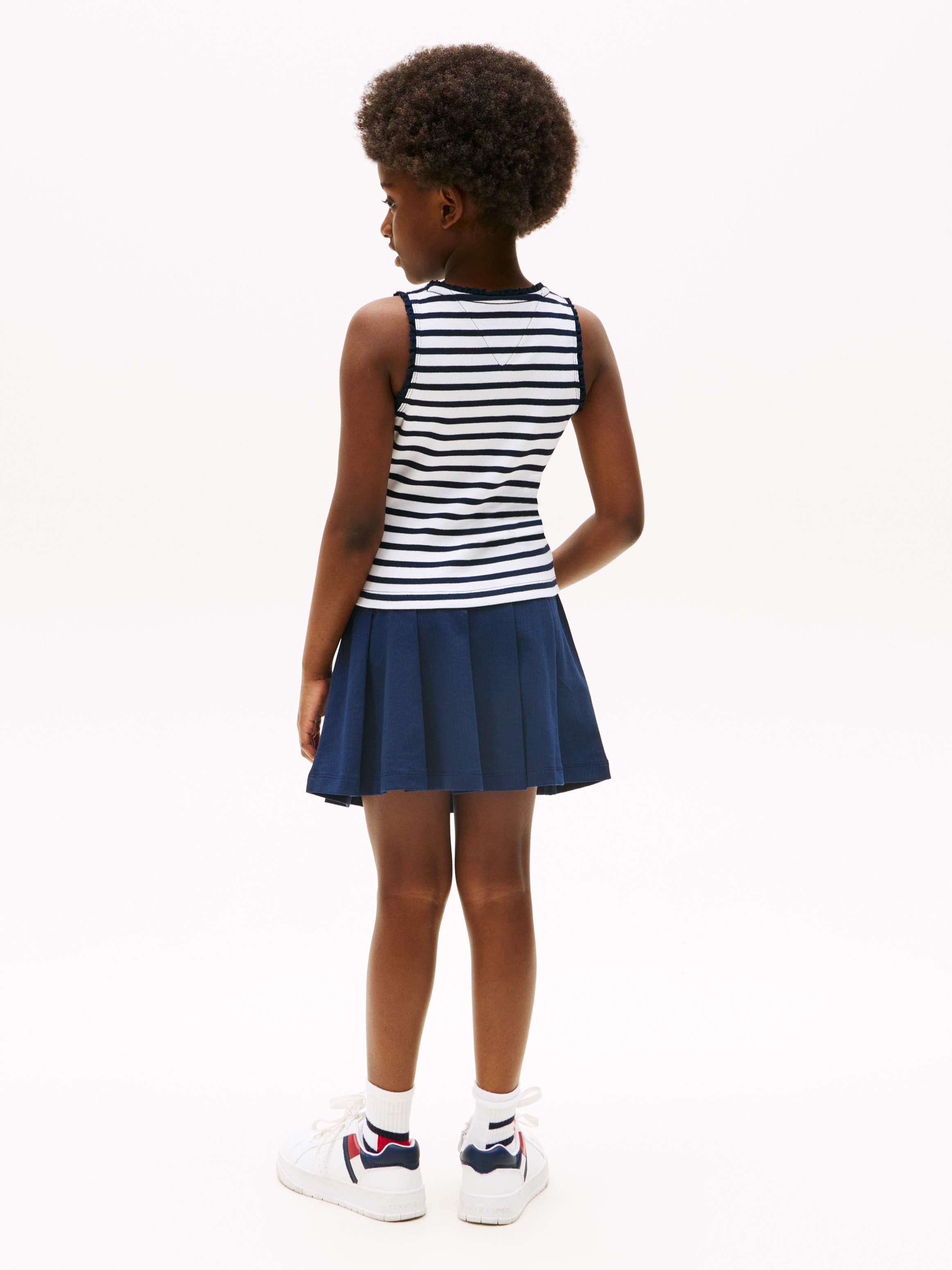 Tommy Hilfiger Tanktop »ESSENTIAL RIB LACE TANK TOP«, mit Spitze, mit Logostickerei