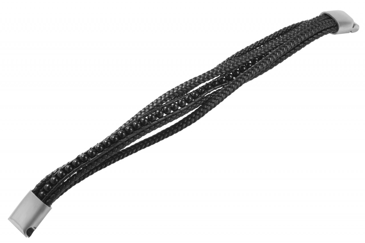 Adelia´s Edelstahlarmband »Unisex Armband aus Edelstahl mit Onyx«