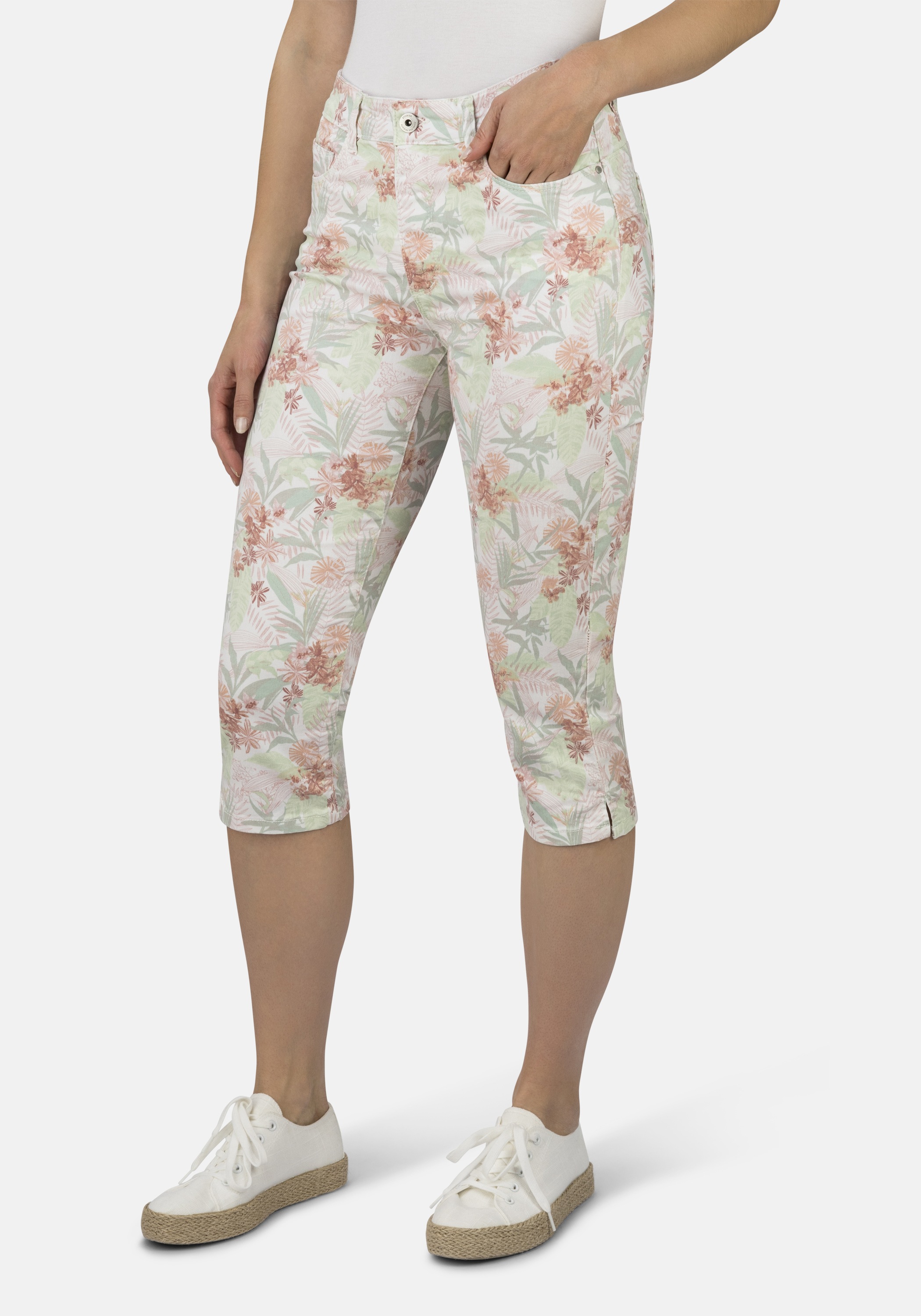 STOOKER WOMEN 7/8-Hose "Print Capri Hose Skinny Fit" Skinny Fit Casual Clea günstig online kaufen