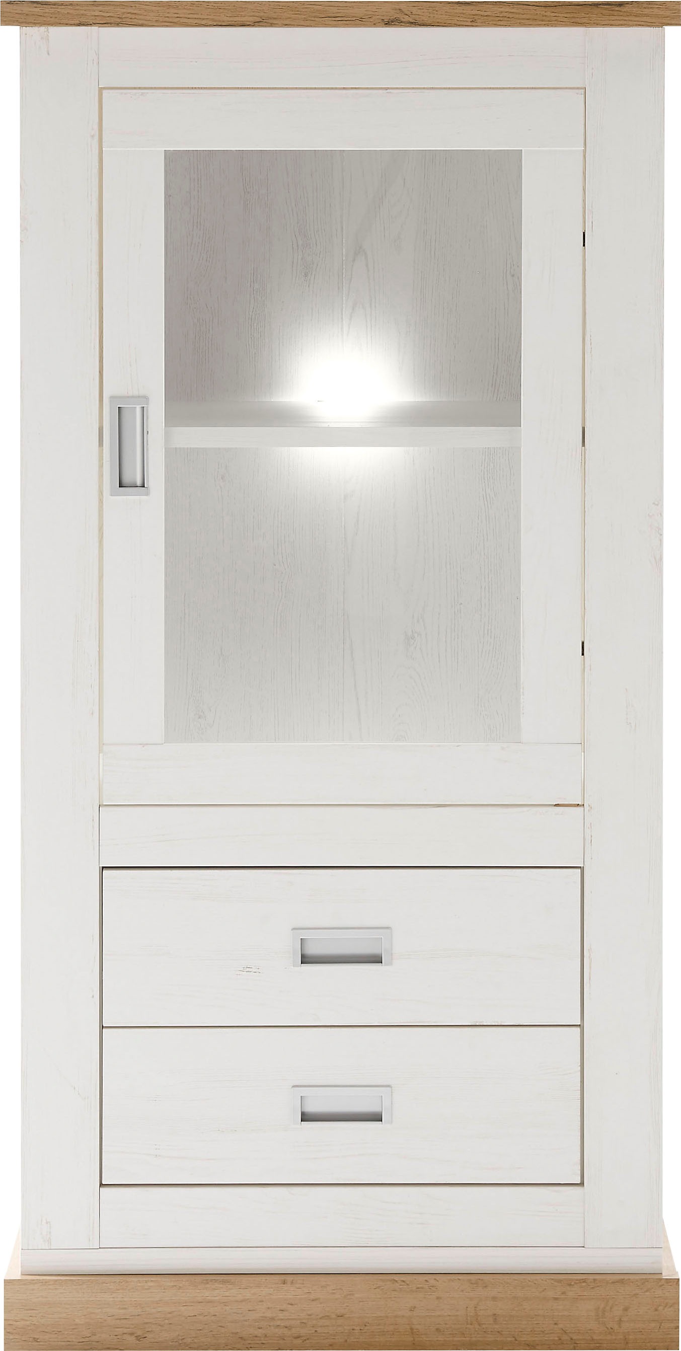 Home affaire Vitrine "Orlando, moderner Hochschrank, Glasvitrine im Landhau günstig online kaufen