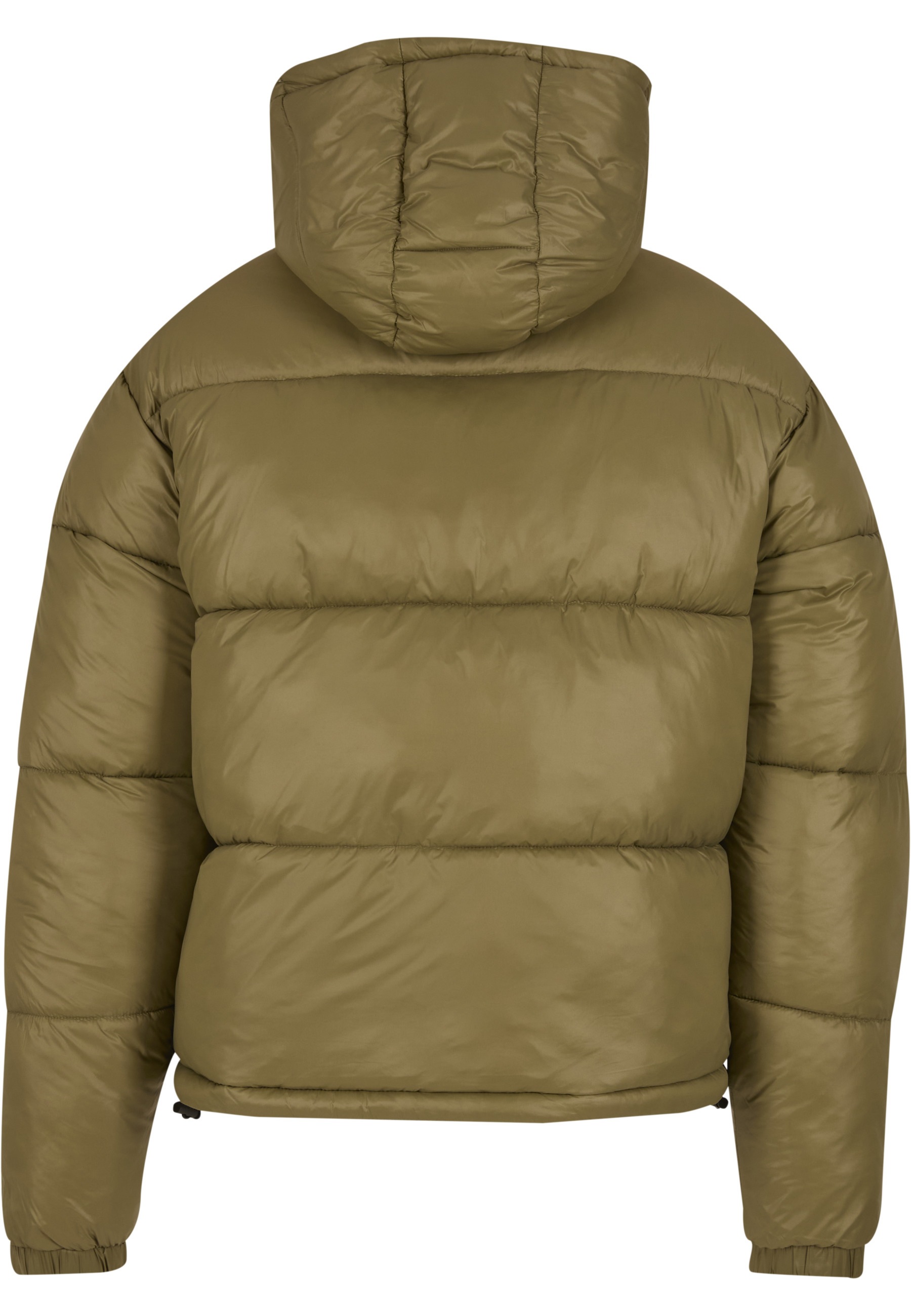 URBAN CLASSICS Winterjacke »Urban Classics Shiny Puffer Jacket With Hood« 1 Stk. tlg. mit Kapuze