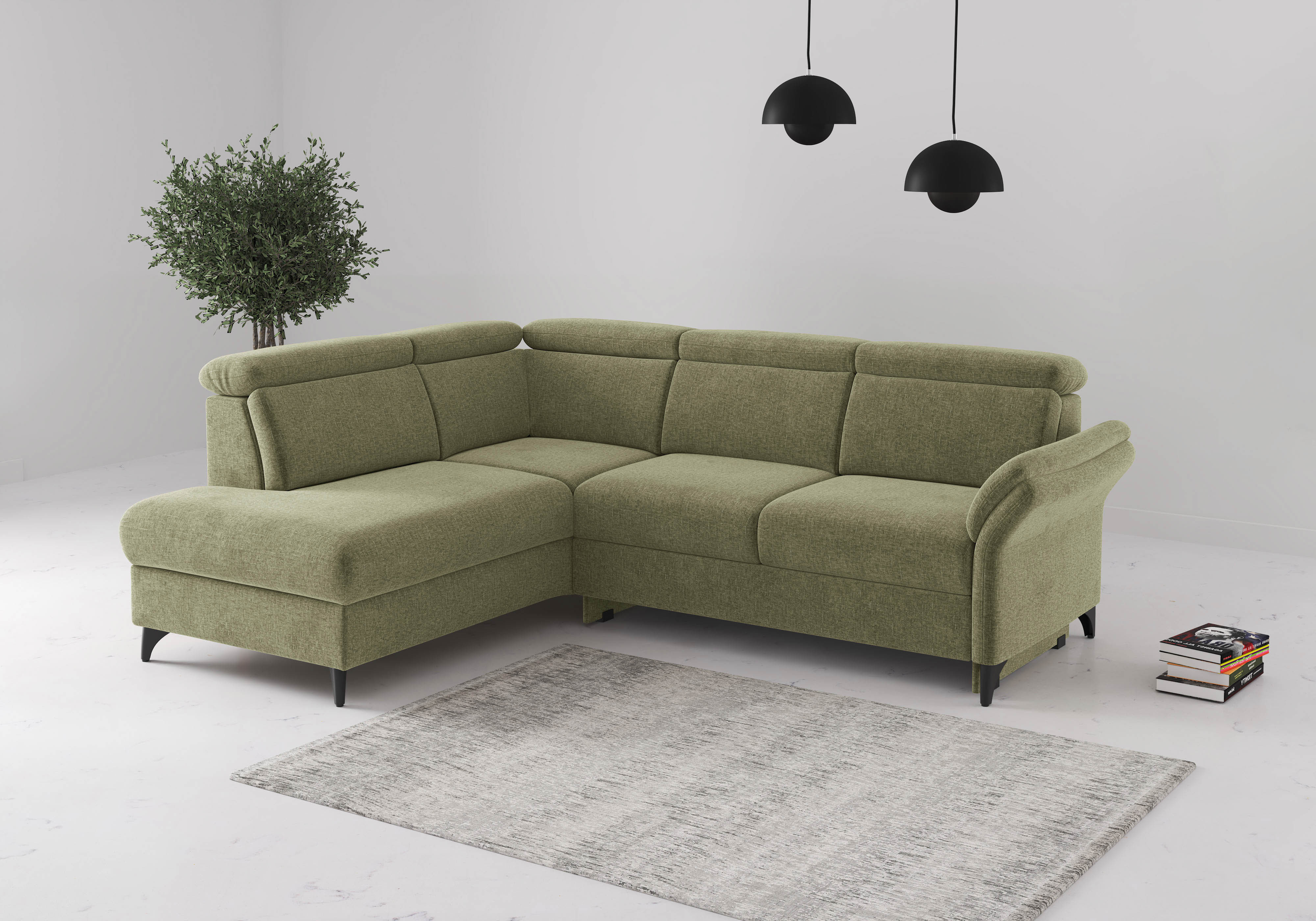 sit&more Ecksofa "Glendale, L-Form" inkl. Kopfteilverstellung, wahlweise mit Vorziehsitz und Bettkasten
