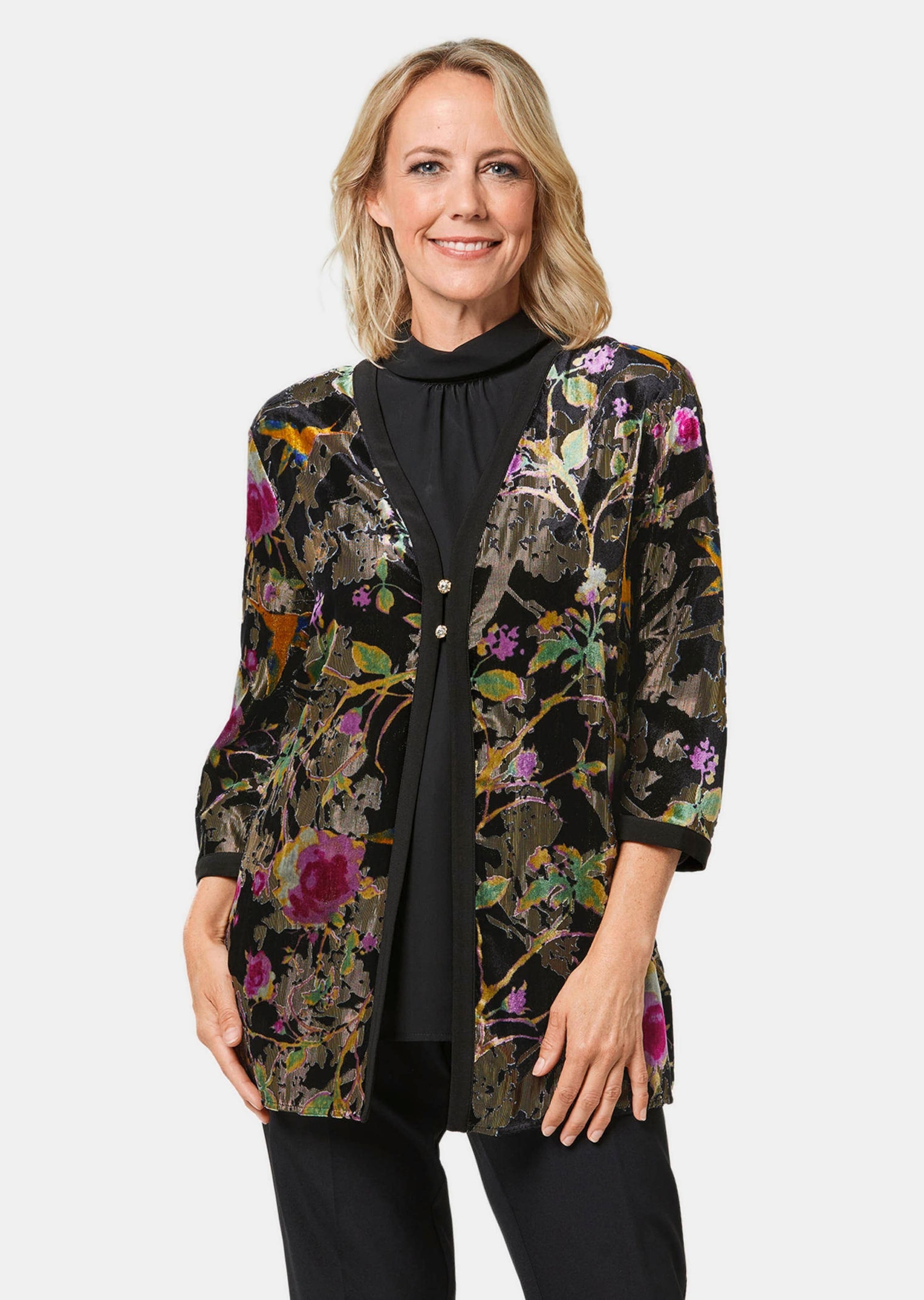 GOLDNER Jackenblazer "Kurzgröße Exquisites Samtausbrennerjäckchen" günstig online kaufen