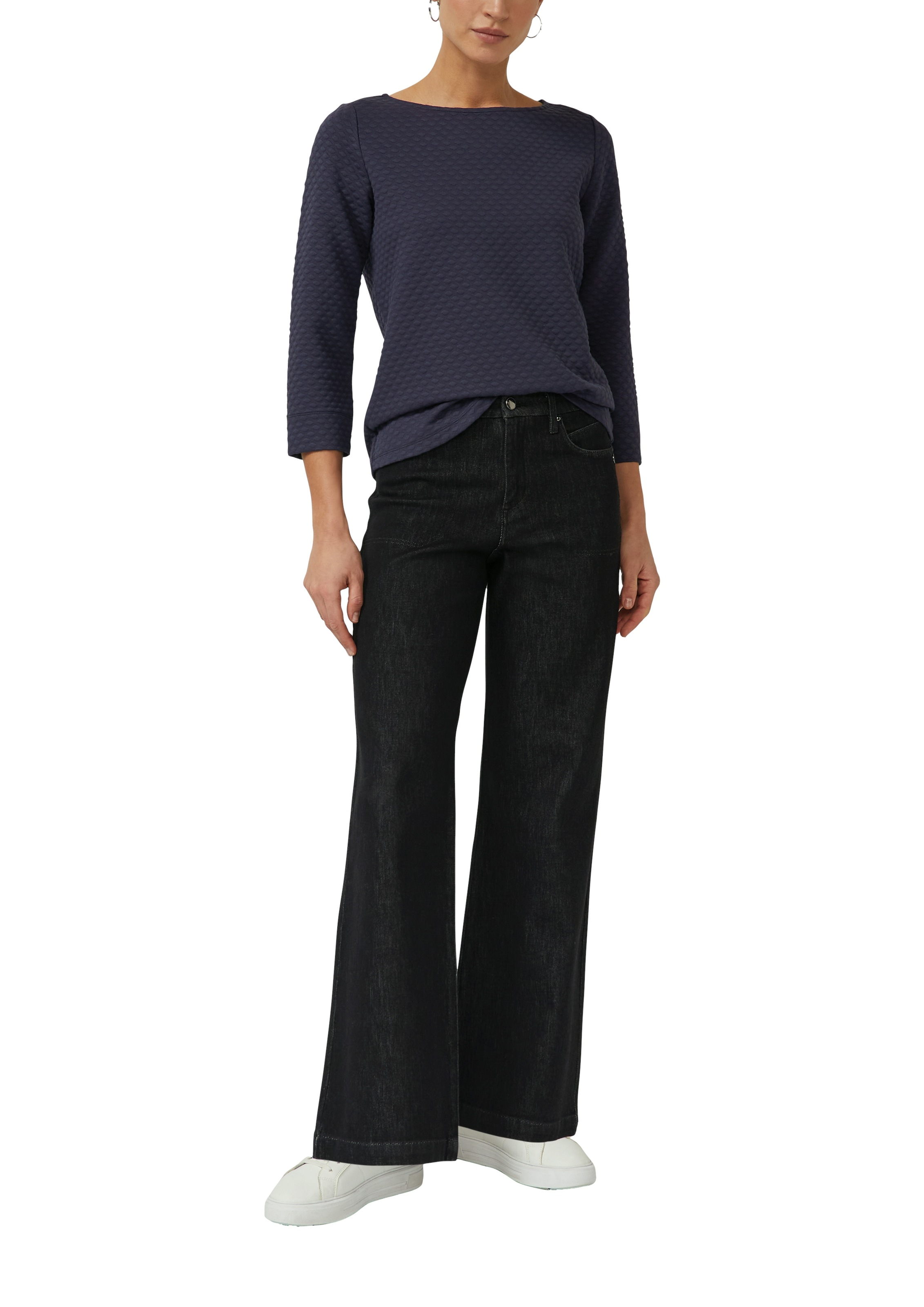 s.Oliver BLACK LABEL Sweatshirt, im Relaxed Fit mit U-Boot-Ausschnitt günstig online kaufen