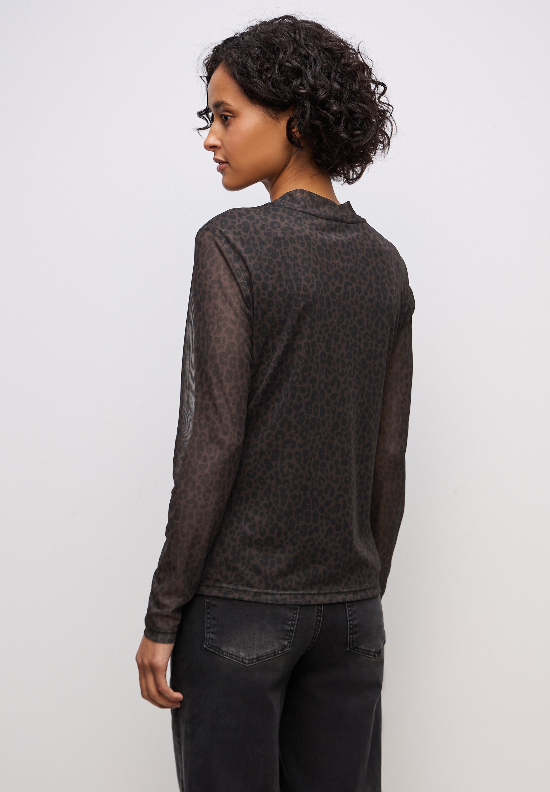 STREET ONE Langarmshirt mit Leomuster