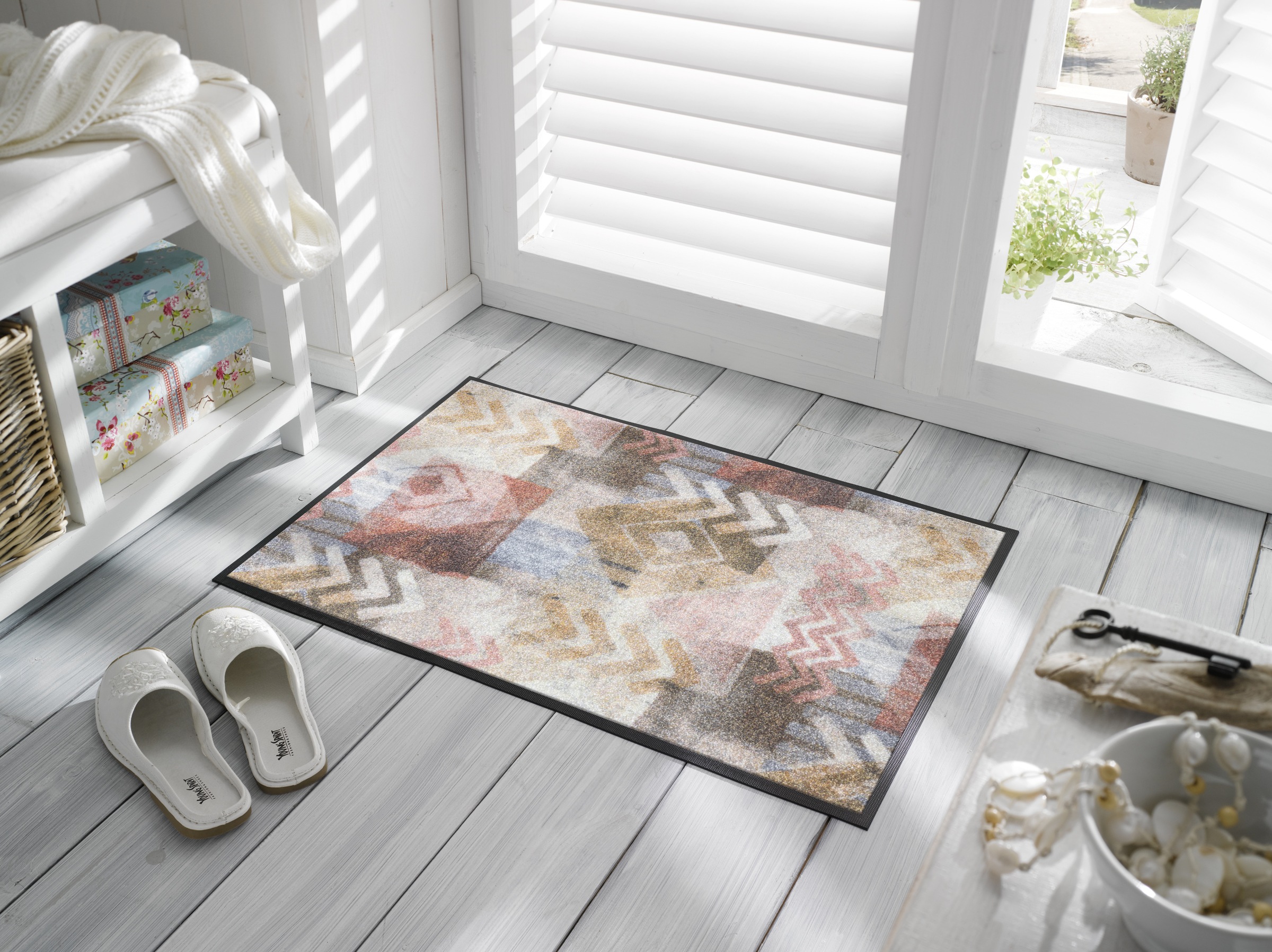 wash+dry by Kleen-Tex Fußmatte "Timesign" rechteckig 7 mm Höhe günstig online kaufen