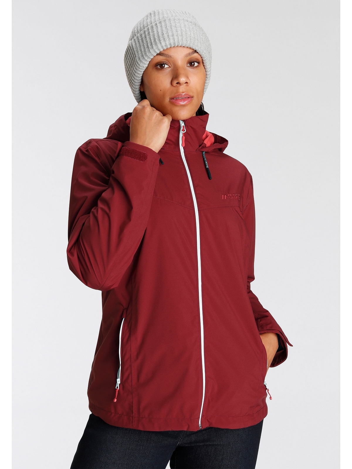 Maier Sports Regenjacke "Große Größen", mit Kapuze, Atmungsaktive Ware, wasserdicht und windabweisend