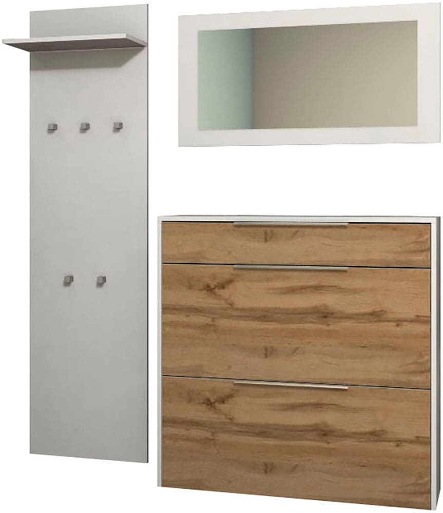 borchardt Möbel Garderoben-Set "Oliva, Hängeschuhschrank, Spiegel, Garderob günstig online kaufen