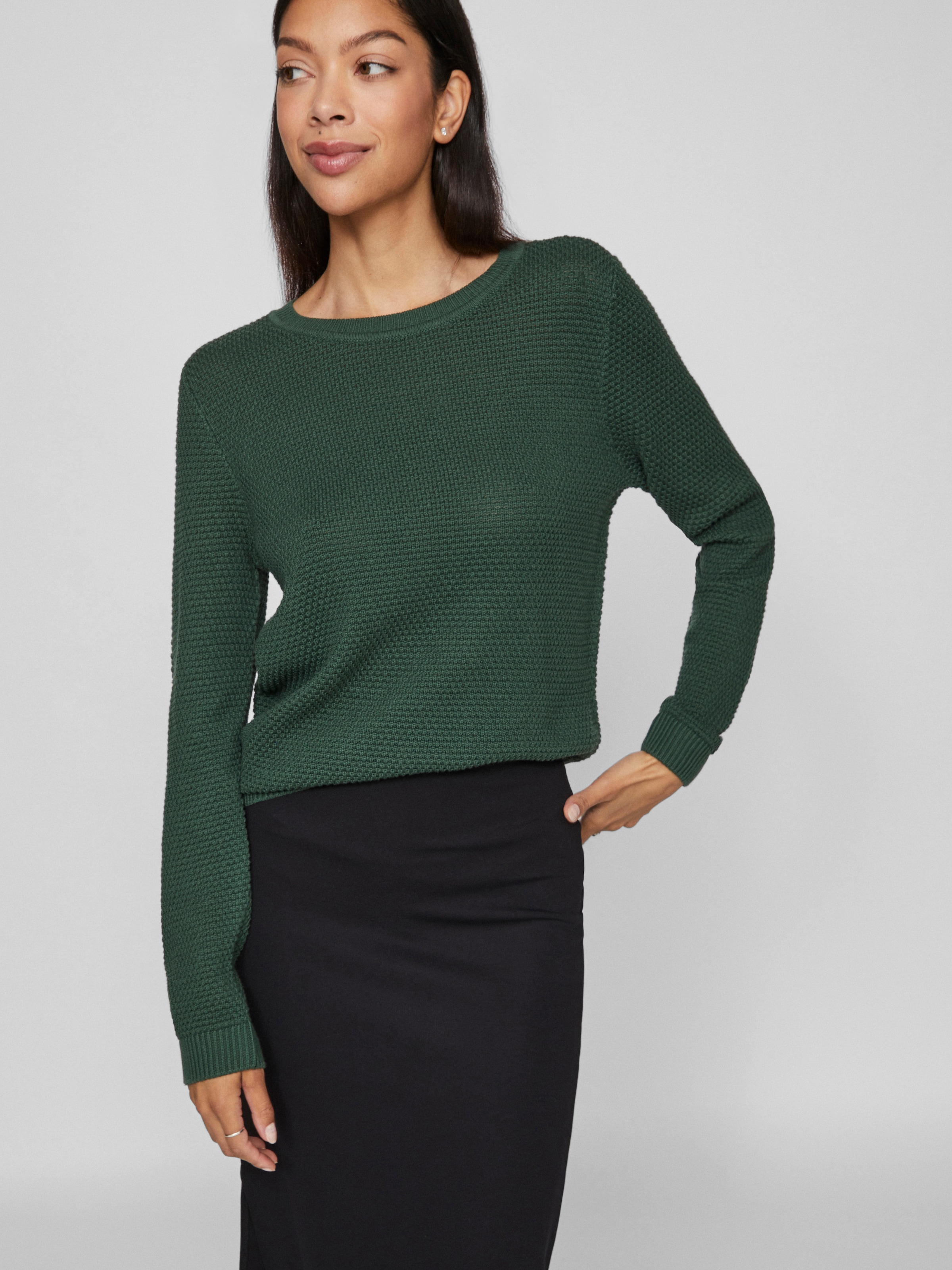 Vila Rundhalspullover "VIDALO O-NECK L/S KNIT TOP- NOOS" günstig online kaufen