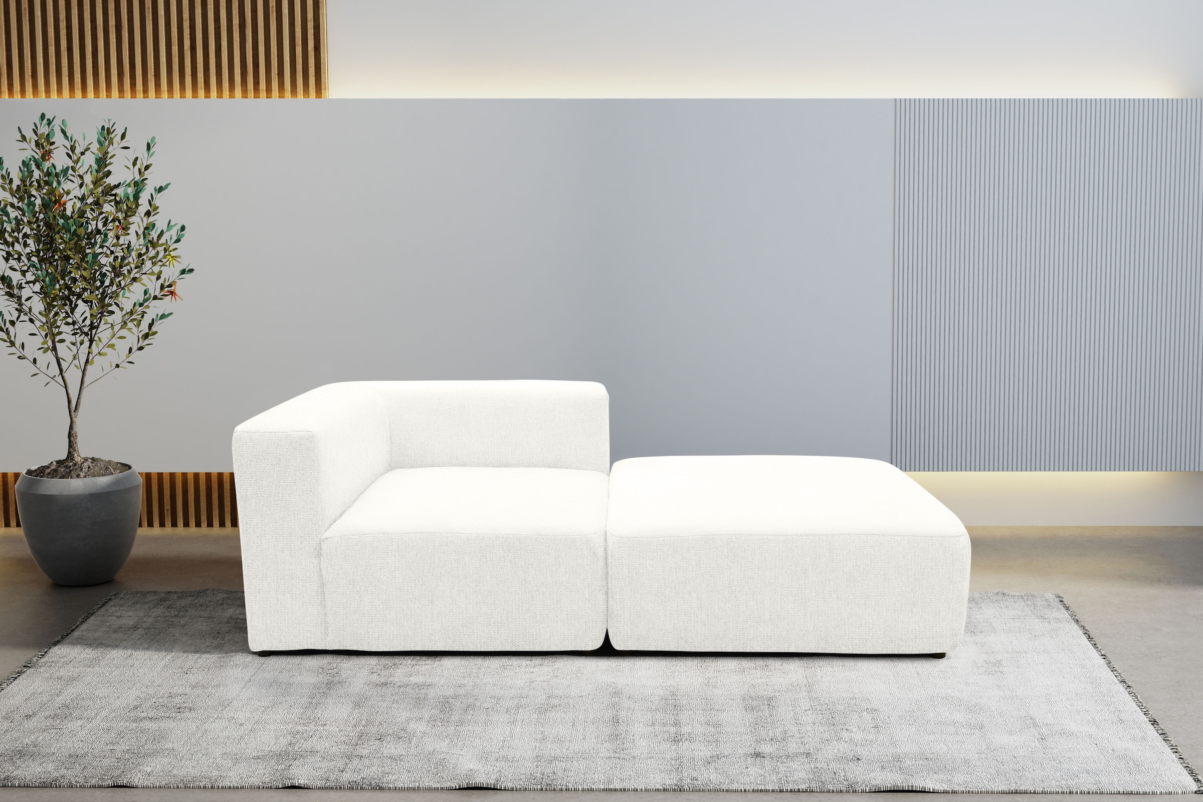 Home affaire Sofa-Eckelement "Utvik bestehend aus Eckelement und Hocker" al günstig online kaufen