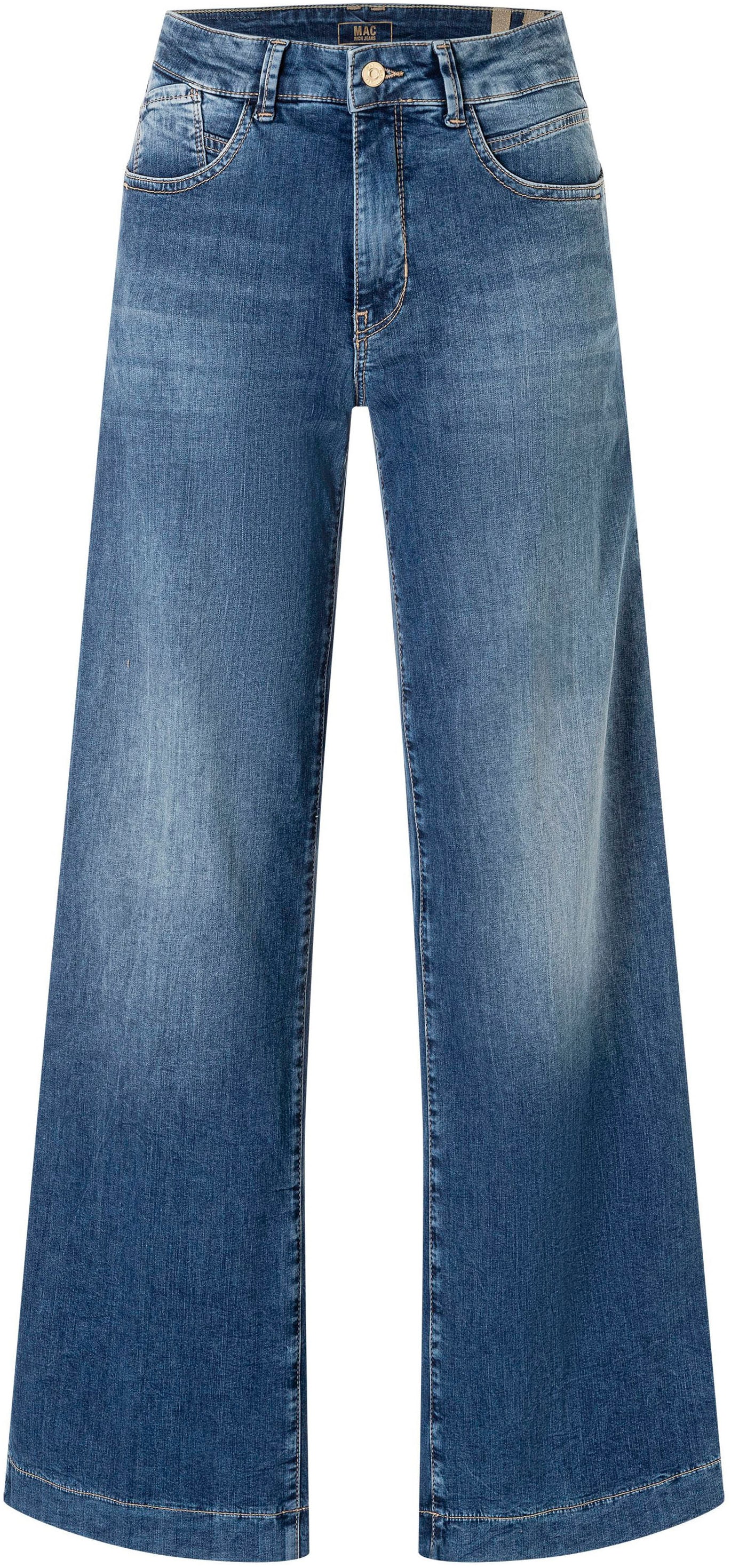 MAC Stretch-Jeans »RICH PALAZZO« Naht-Details an den Gesäßtaschen