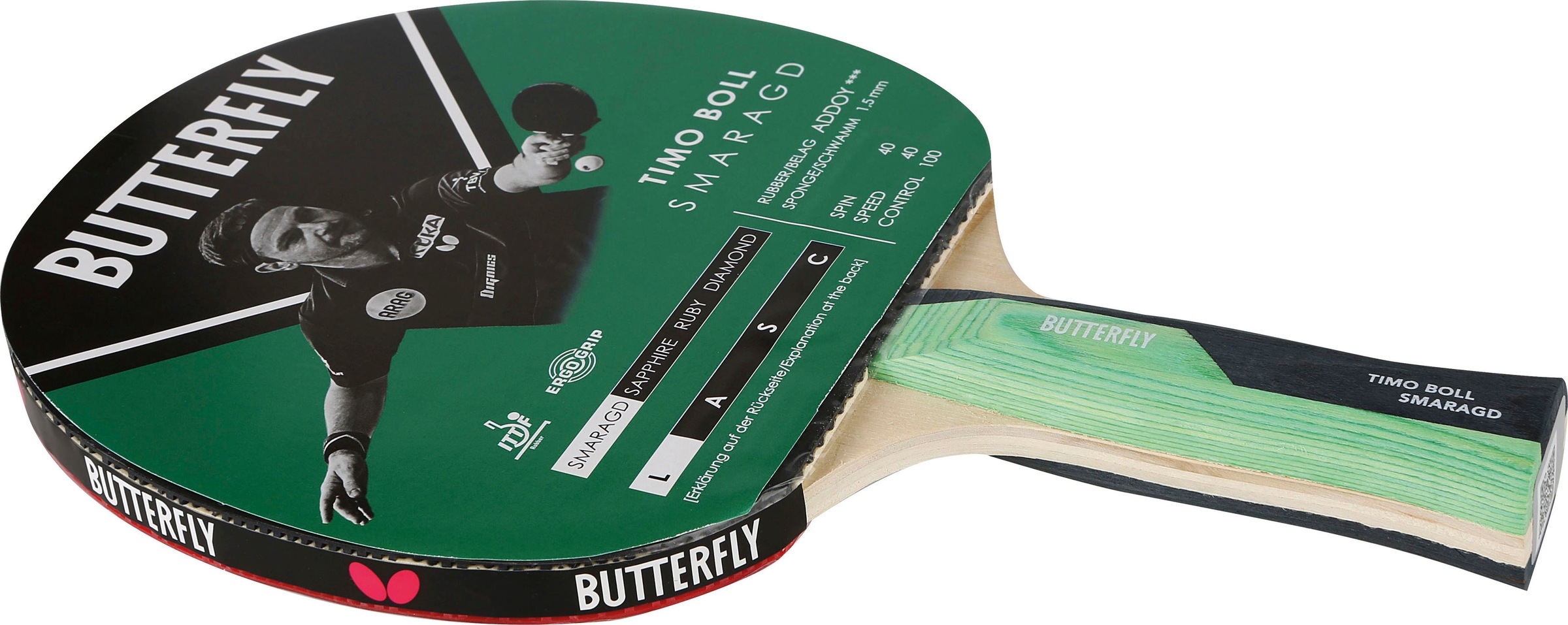 Butterfly Tischtennisschläger "Timo Boll Smaragd Schläger"