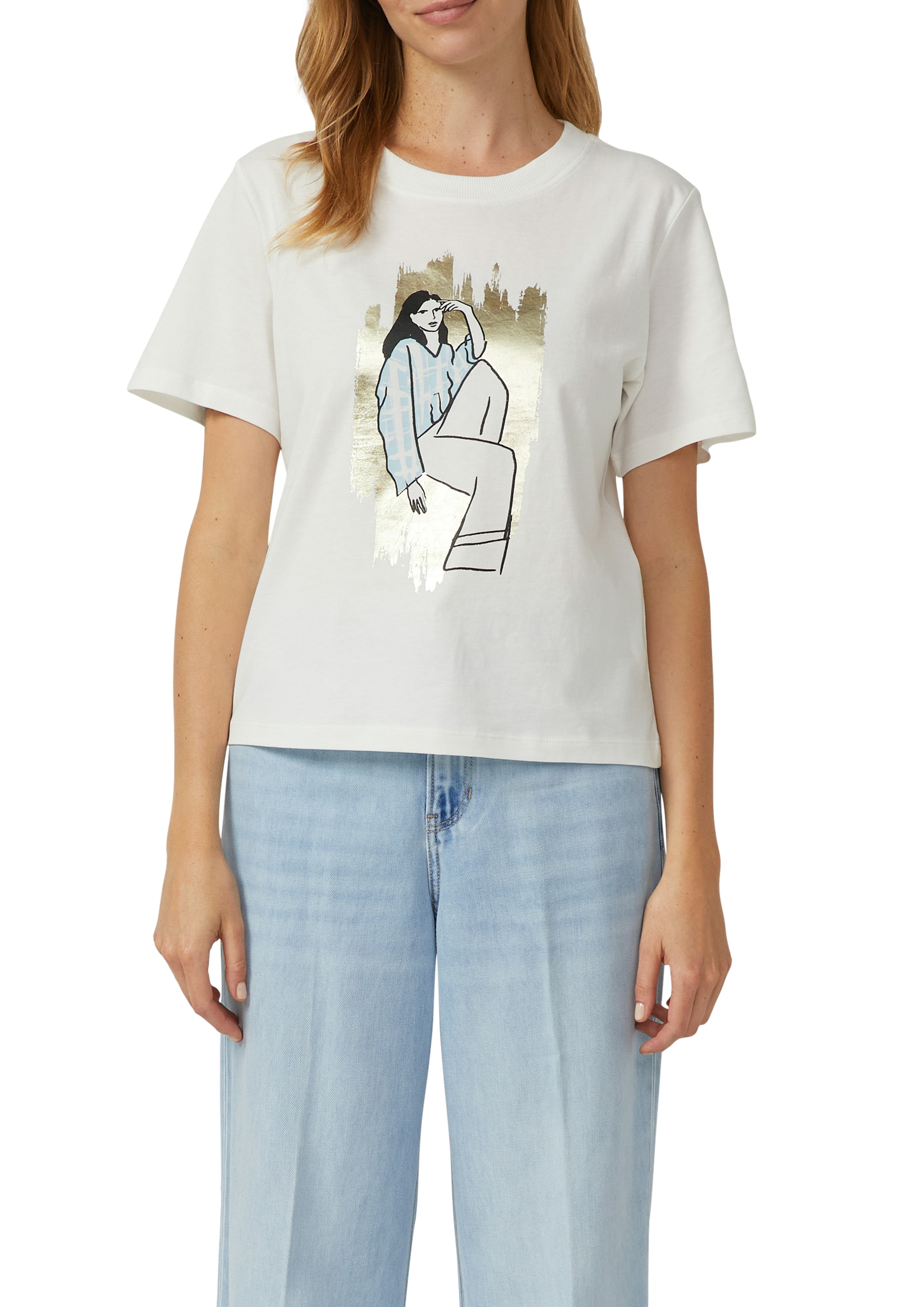 s.Oliver T-Shirt mit Flitzer-Print günstig online kaufen