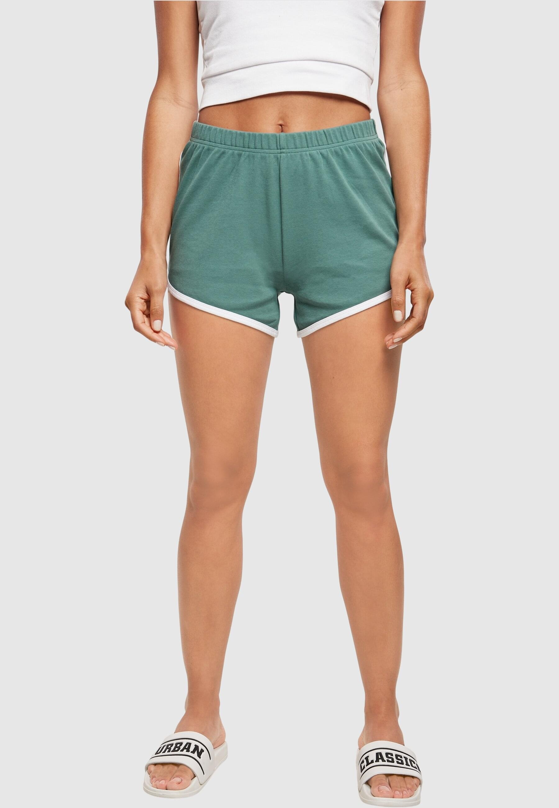 URBAN CLASSICS Stoffhose »Urban Classics Damen Ladies Organic Interlock Retro Hotpants«, (1 tlg.)