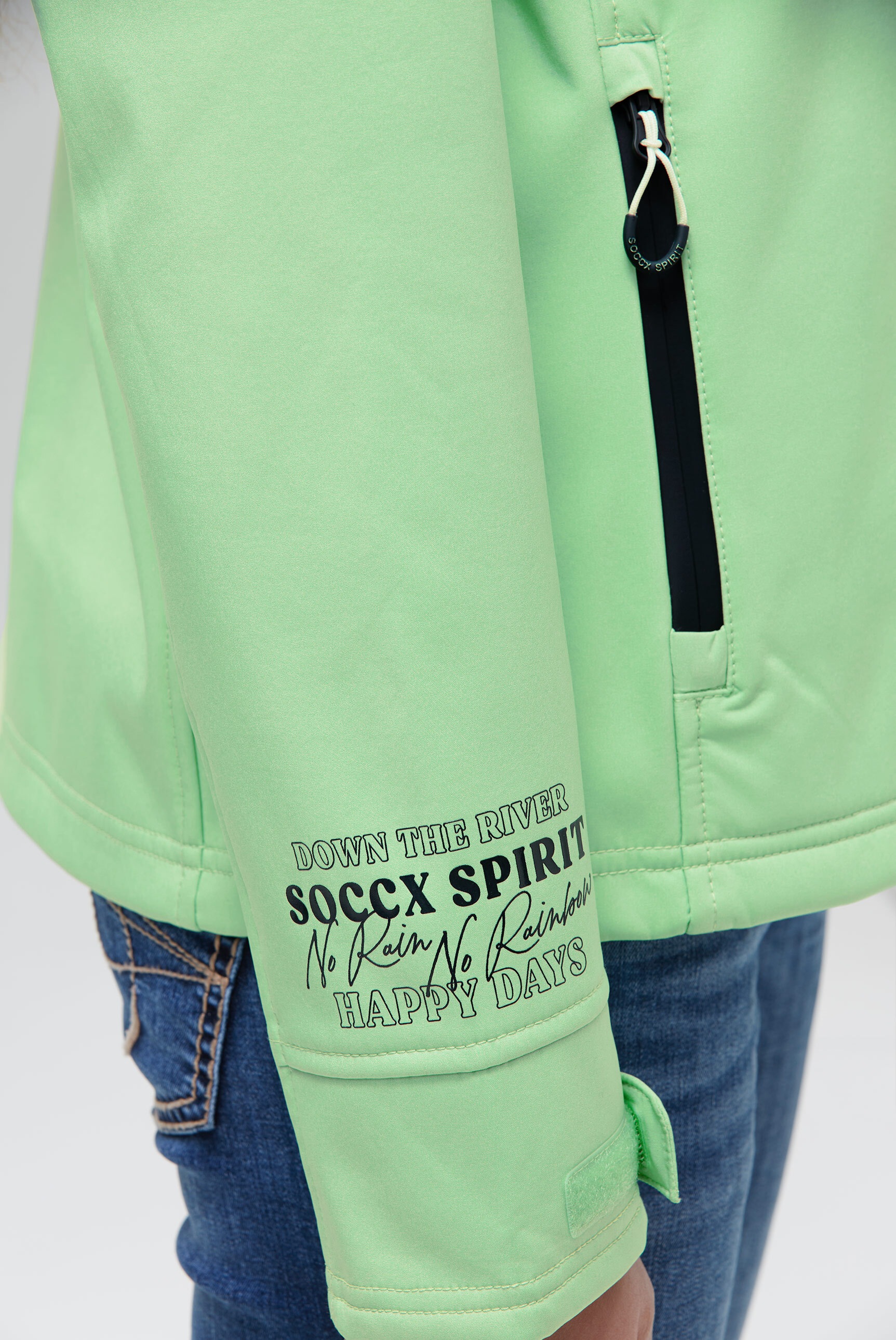 SOCCX Softshelljacke mit Kapuze mit Fleecefutter