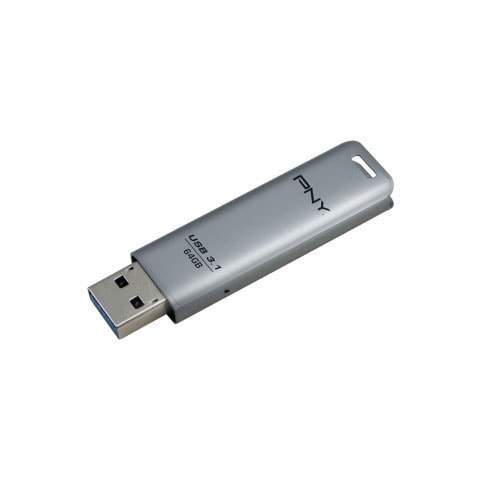 PNY USB-Stick »Elite Steel 32GB« (64GB GB USB 3.2 Lesegeschwindigkeit 20 MB/s)