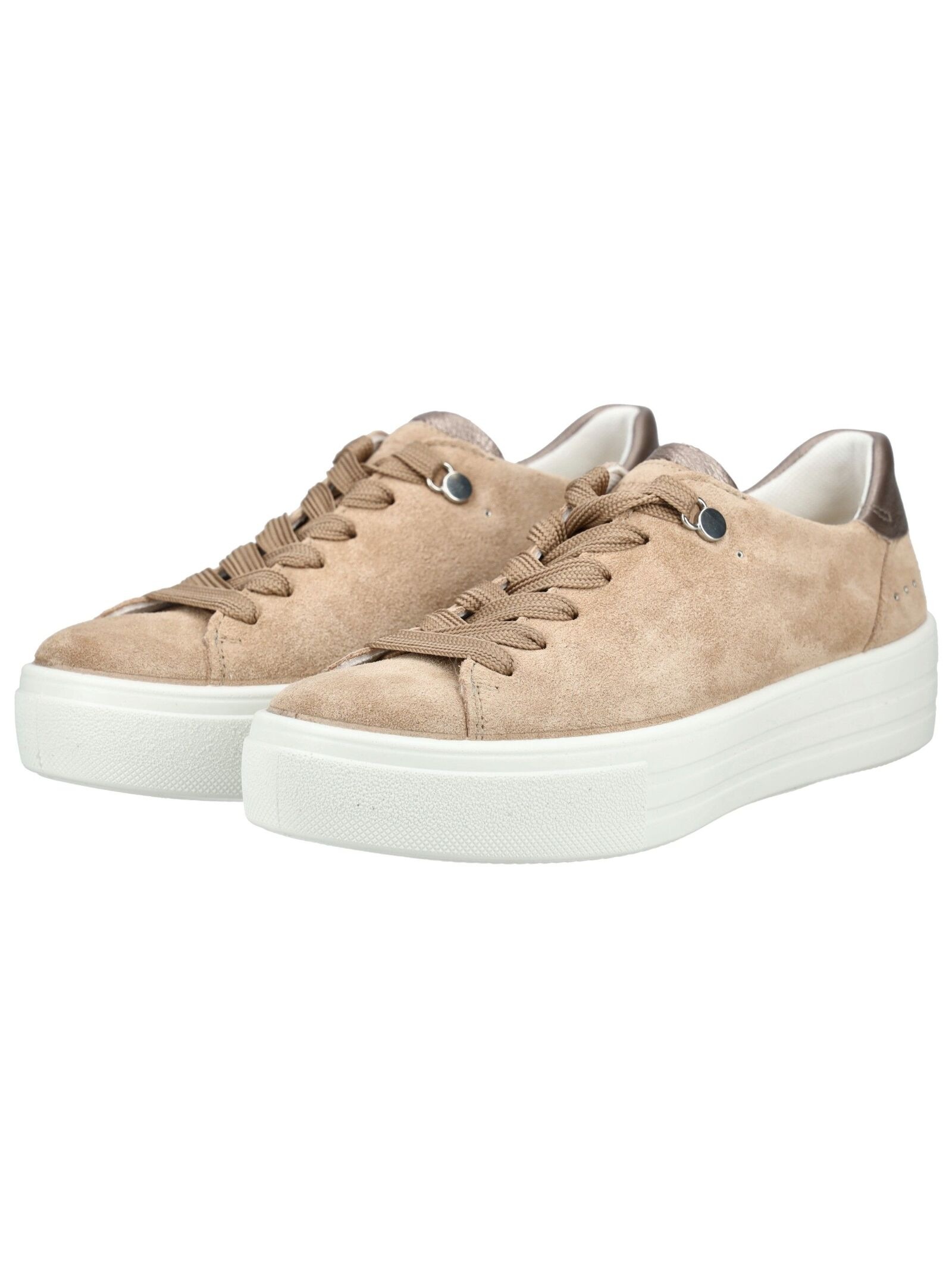 Plateausneaker LEGERO "Legero Sneaker Veloursleder", Damen, Gr. 41, beige, Veloursleder, Schuhe Plateausneaker 3