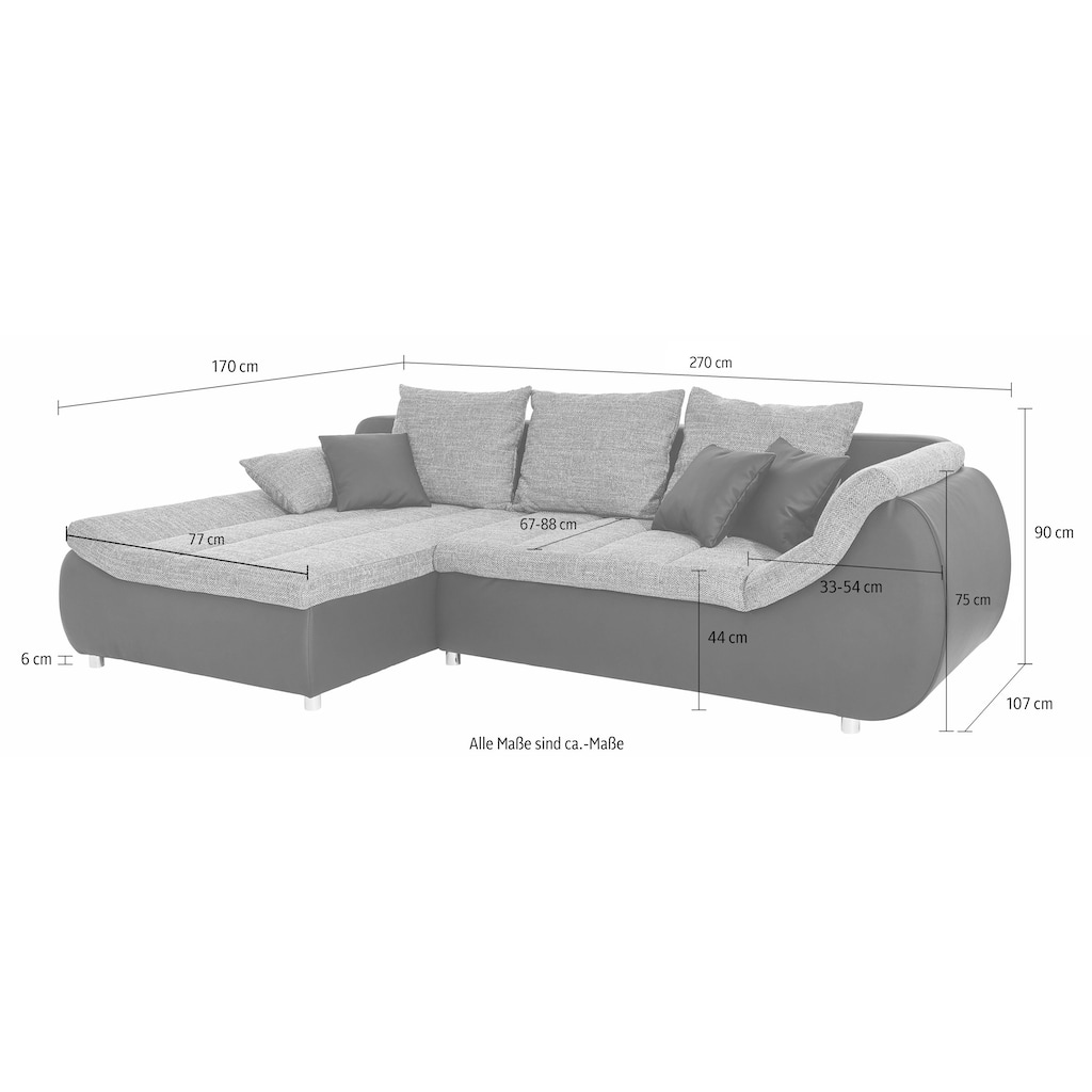 INOSIGN Ecksofa »Imola L-Form«